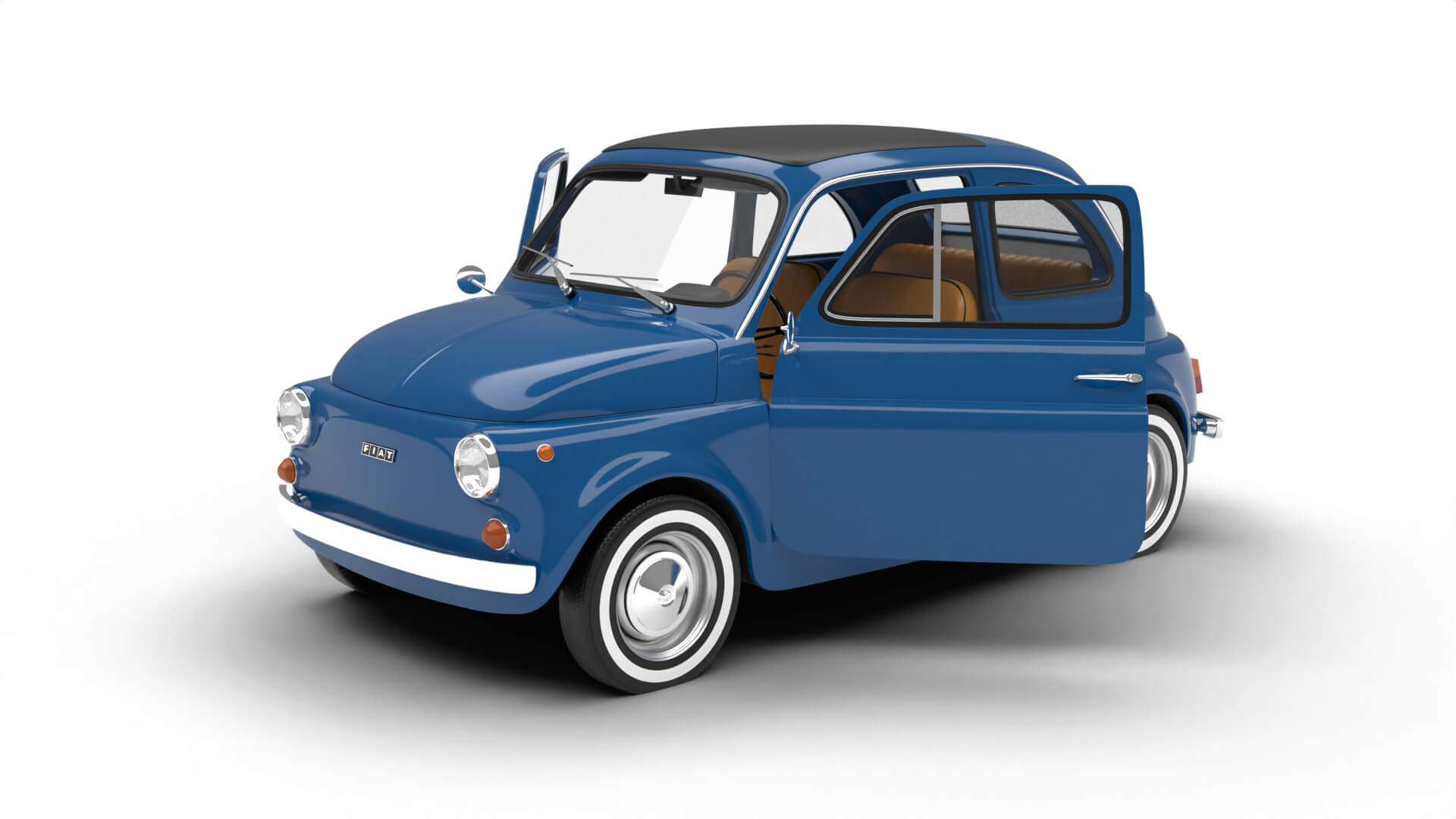 Fiat 500L 1969 HQ 3D Model