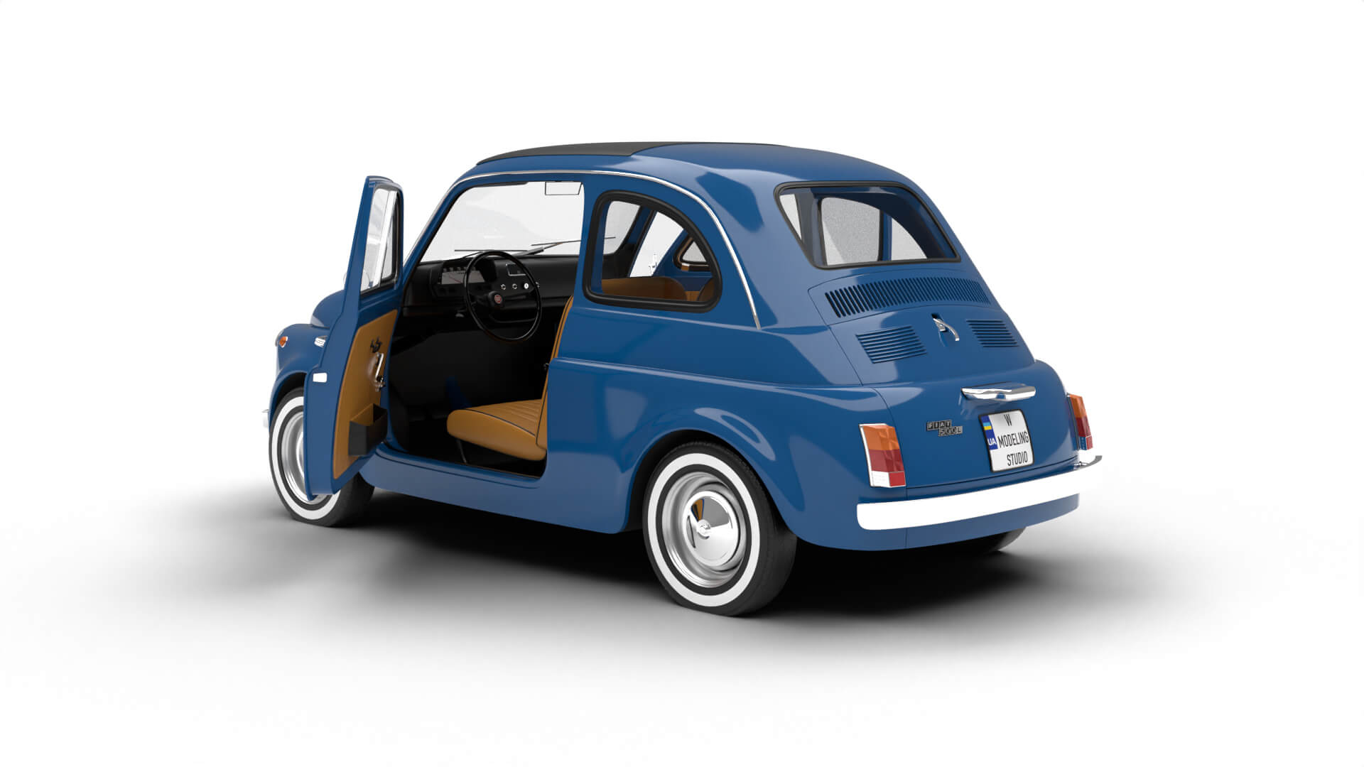 Fiat 500L 1969 HQ 3D Model