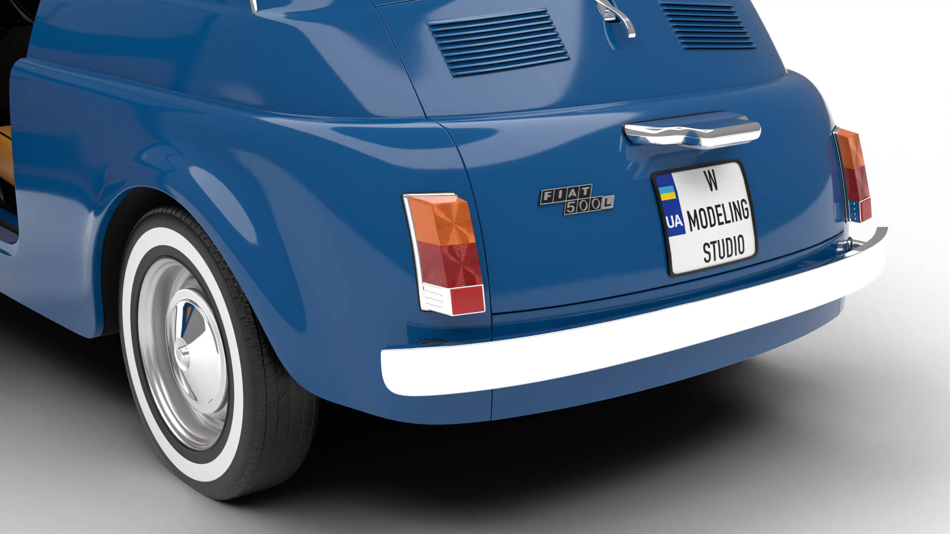 Fiat 500L 1969 HQ 3D Model