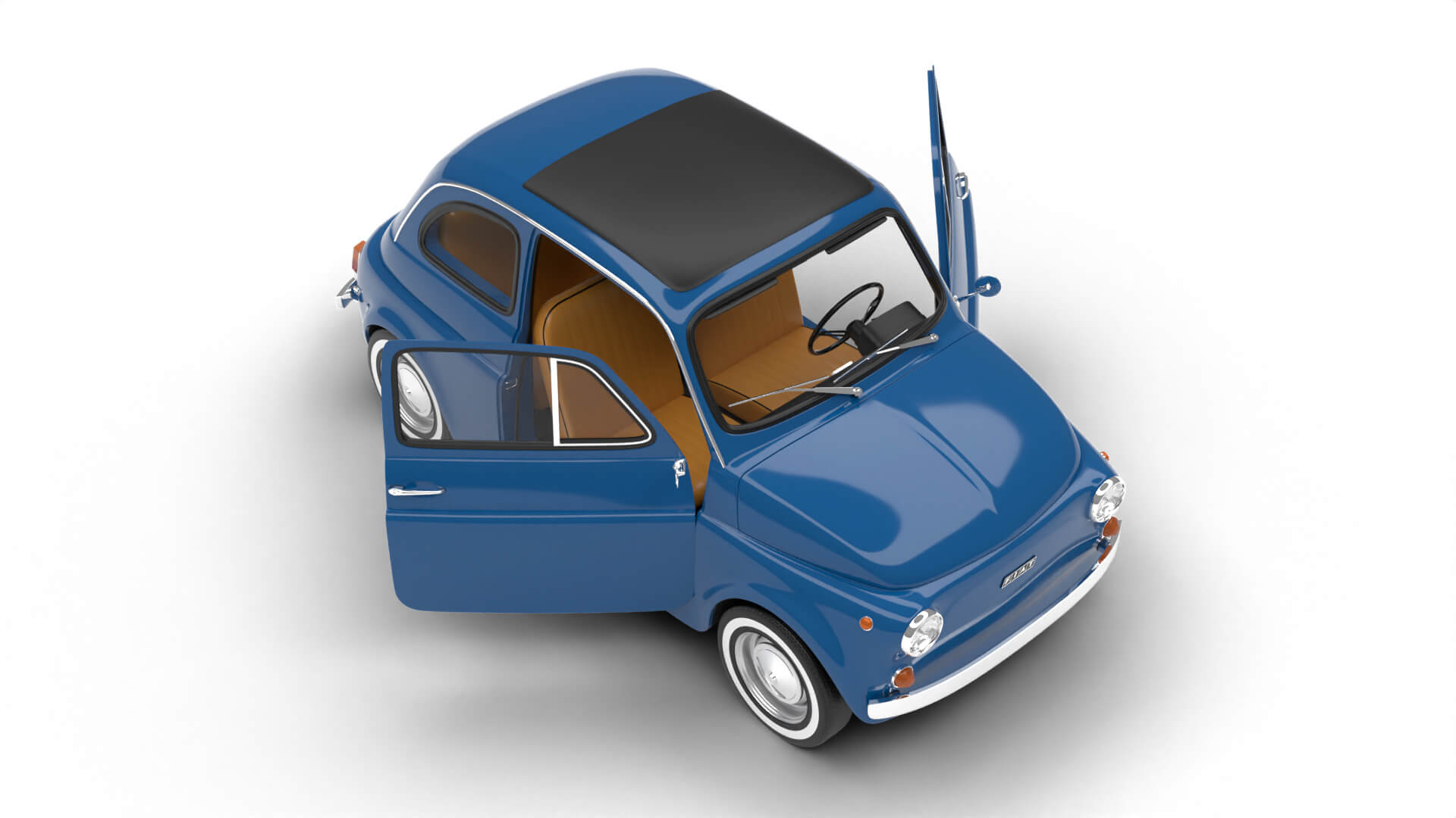 Fiat 500L 1969 HQ 3D Model