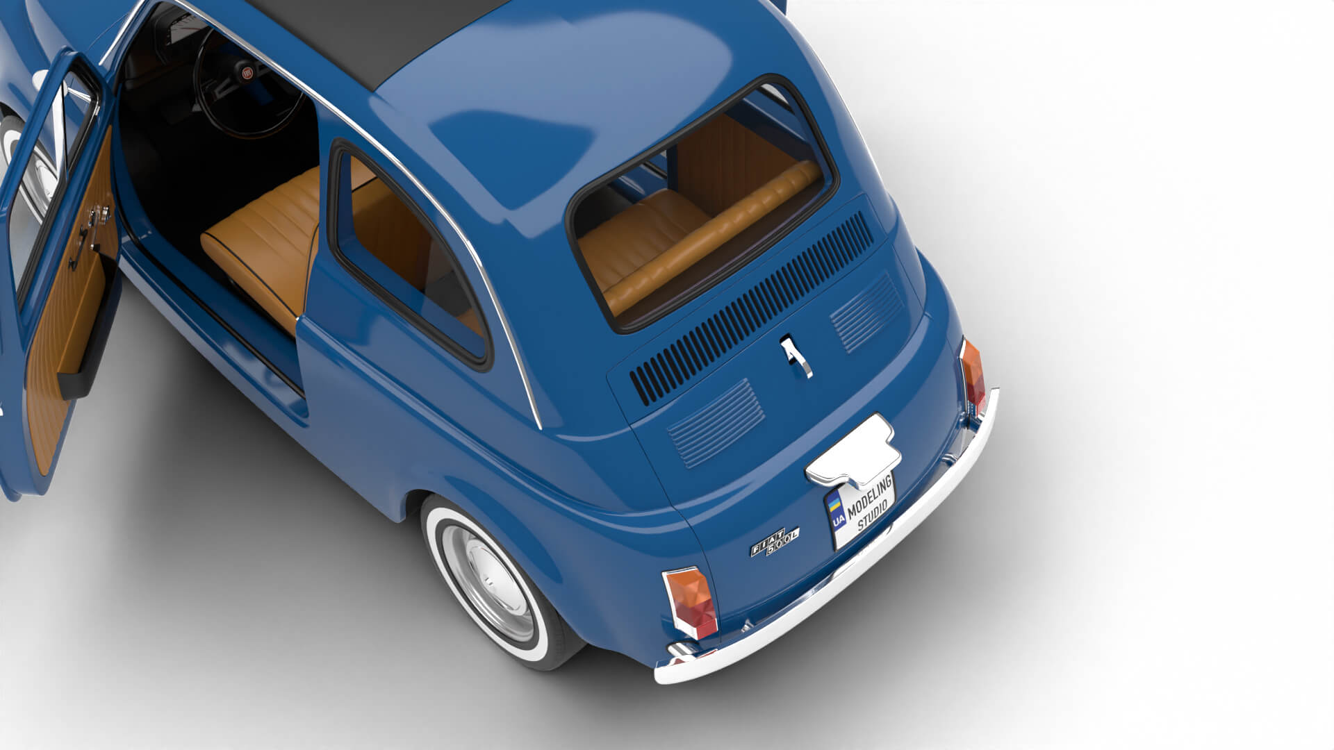 Fiat 500L 1969 HQ 3D Model