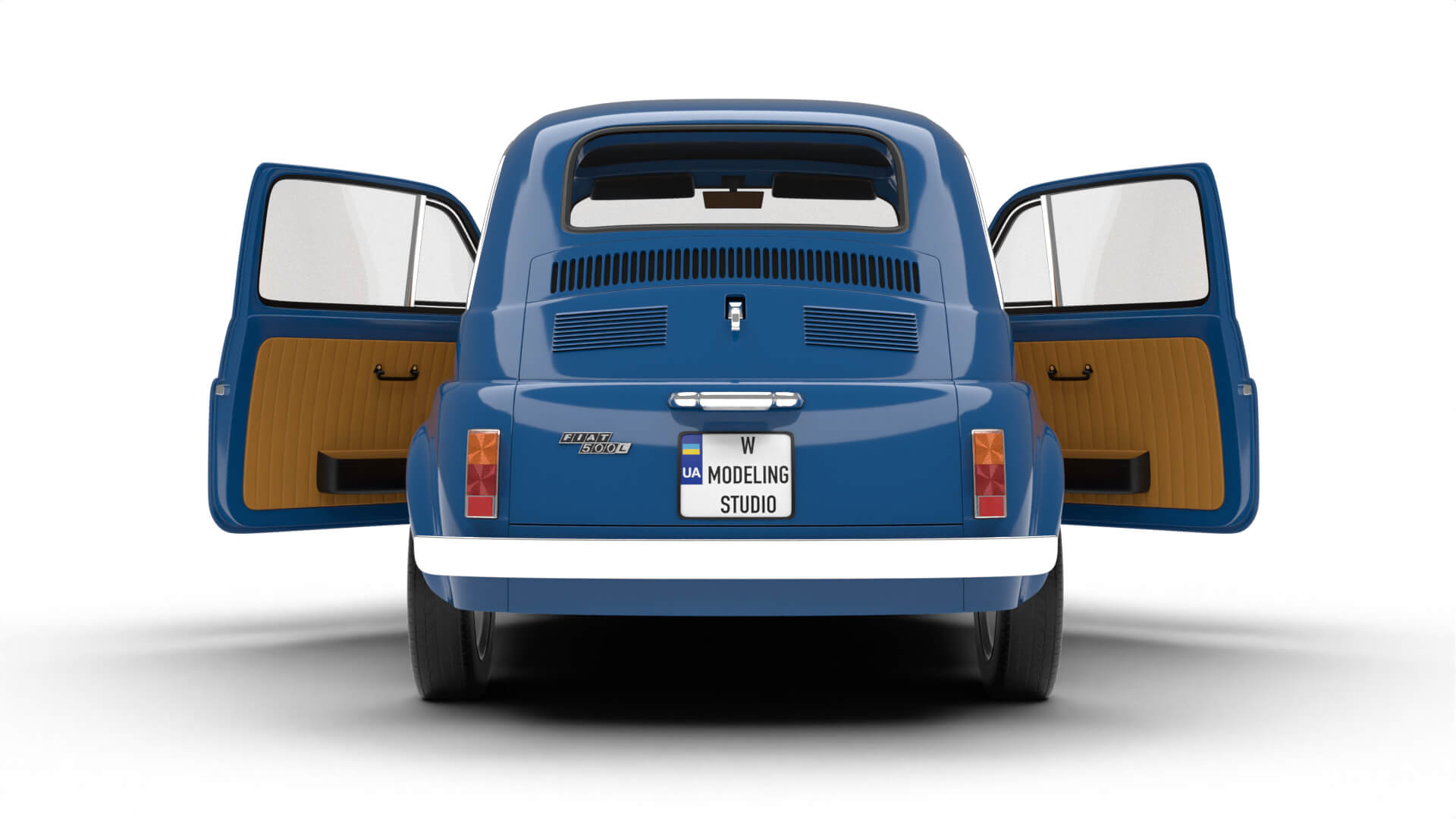 Fiat 500L 1969 HQ 3D Model
