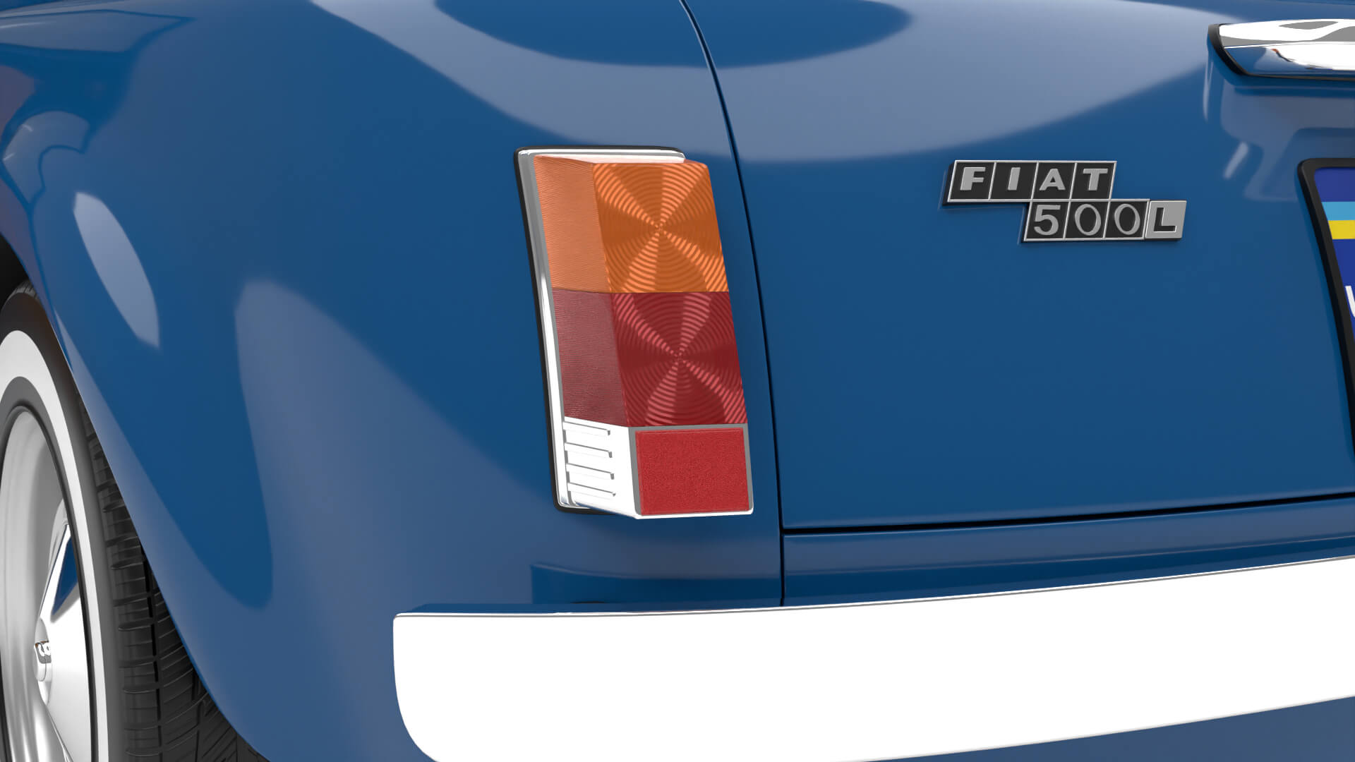 Fiat 500L 1969 HQ 3D Model