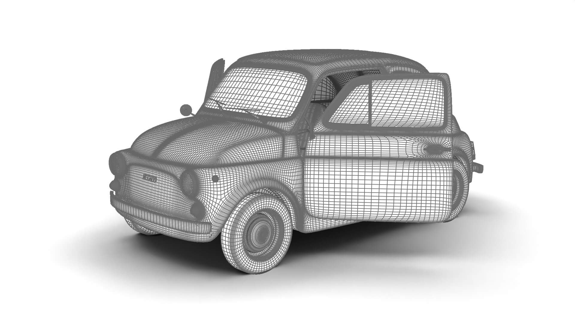Fiat 500L 1969 HQ 3D Model