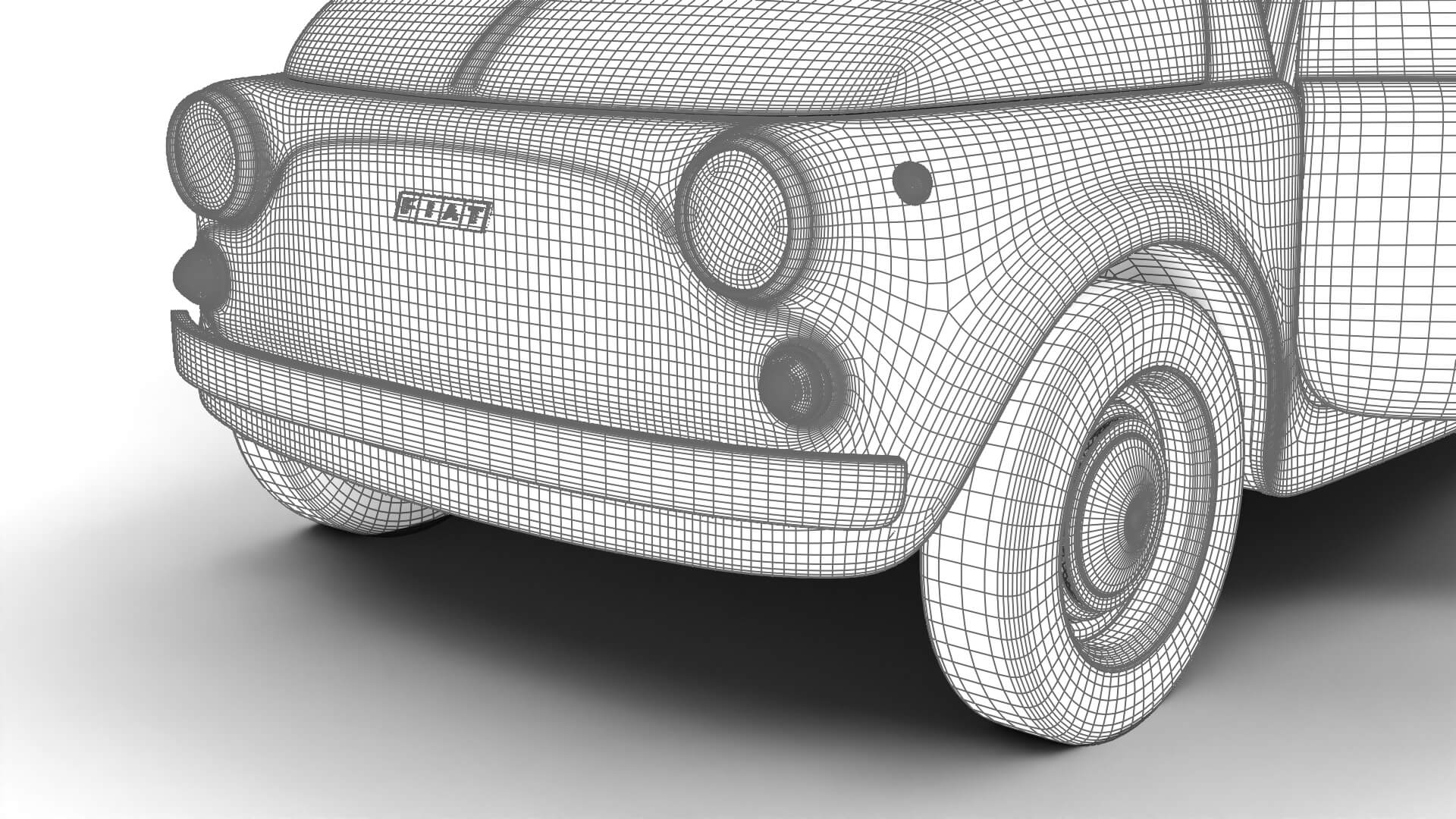 Fiat 500L 1969 HQ 3D Model