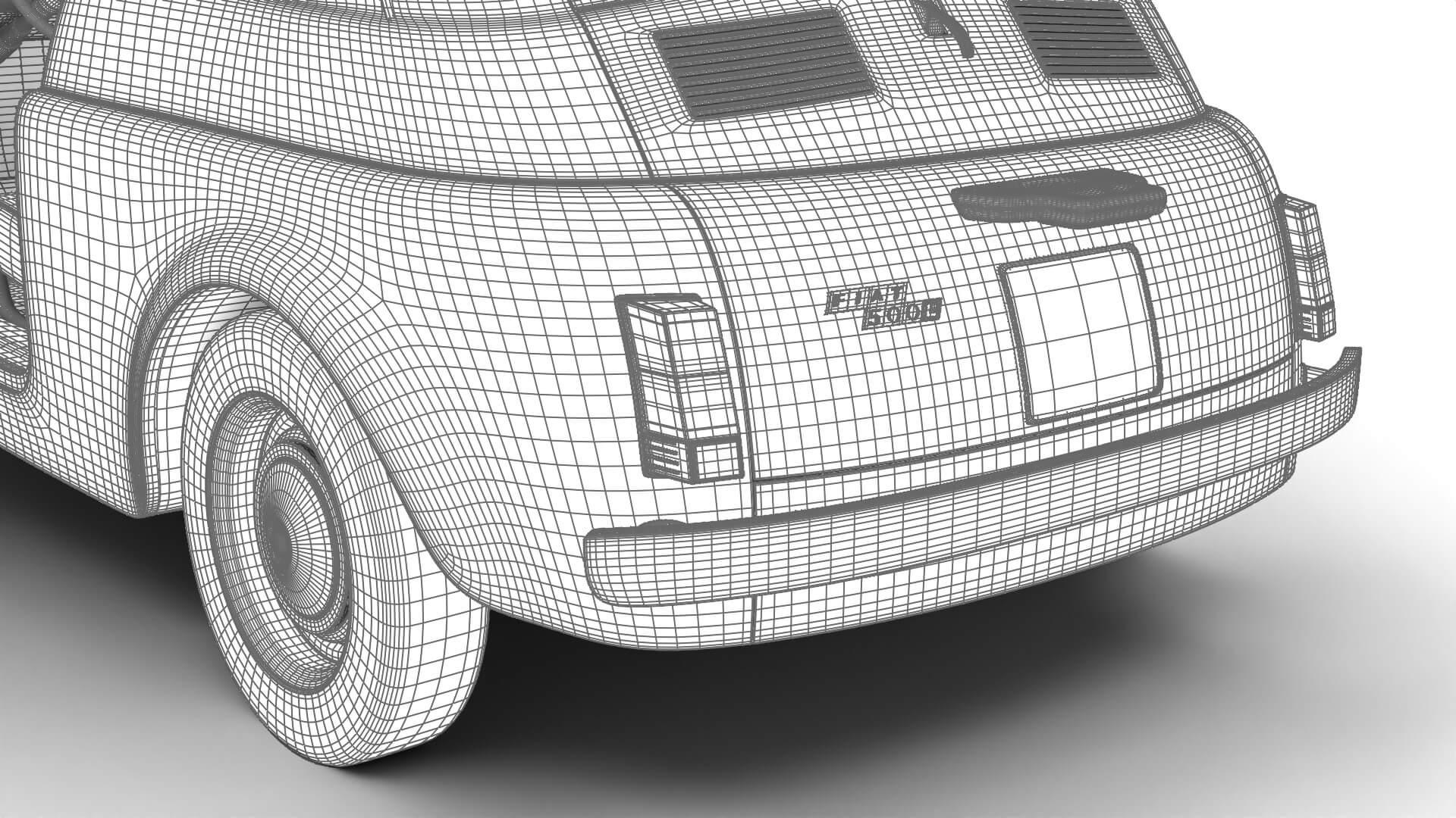 Fiat 500L 1969 HQ 3D Model