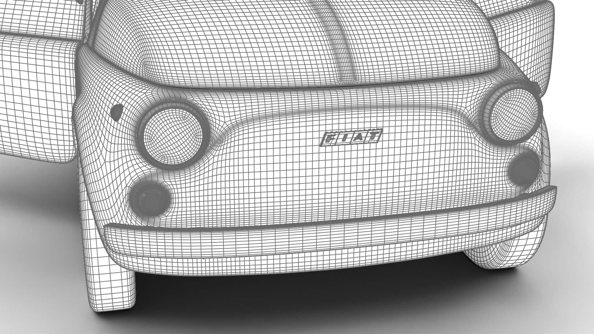 Fiat 500L 1969 HQ 3D Model