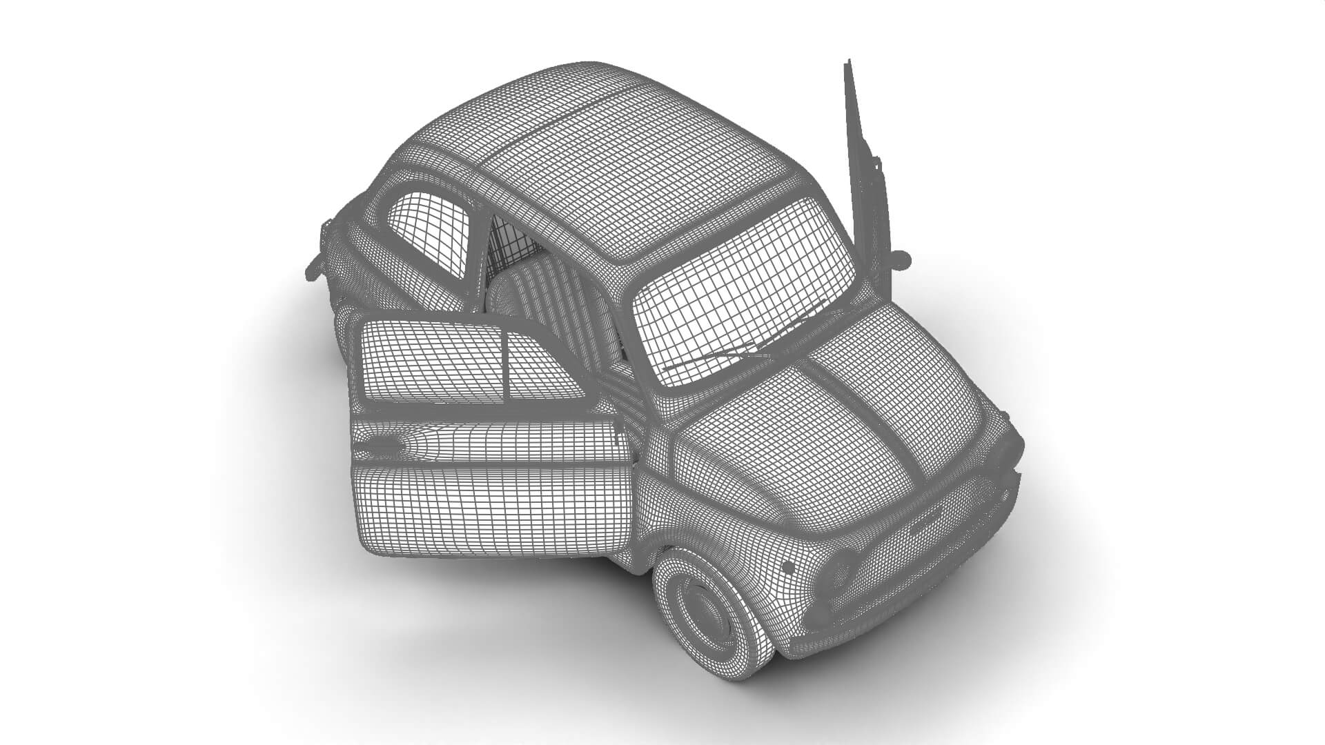 Fiat 500L 1969 HQ 3D Model