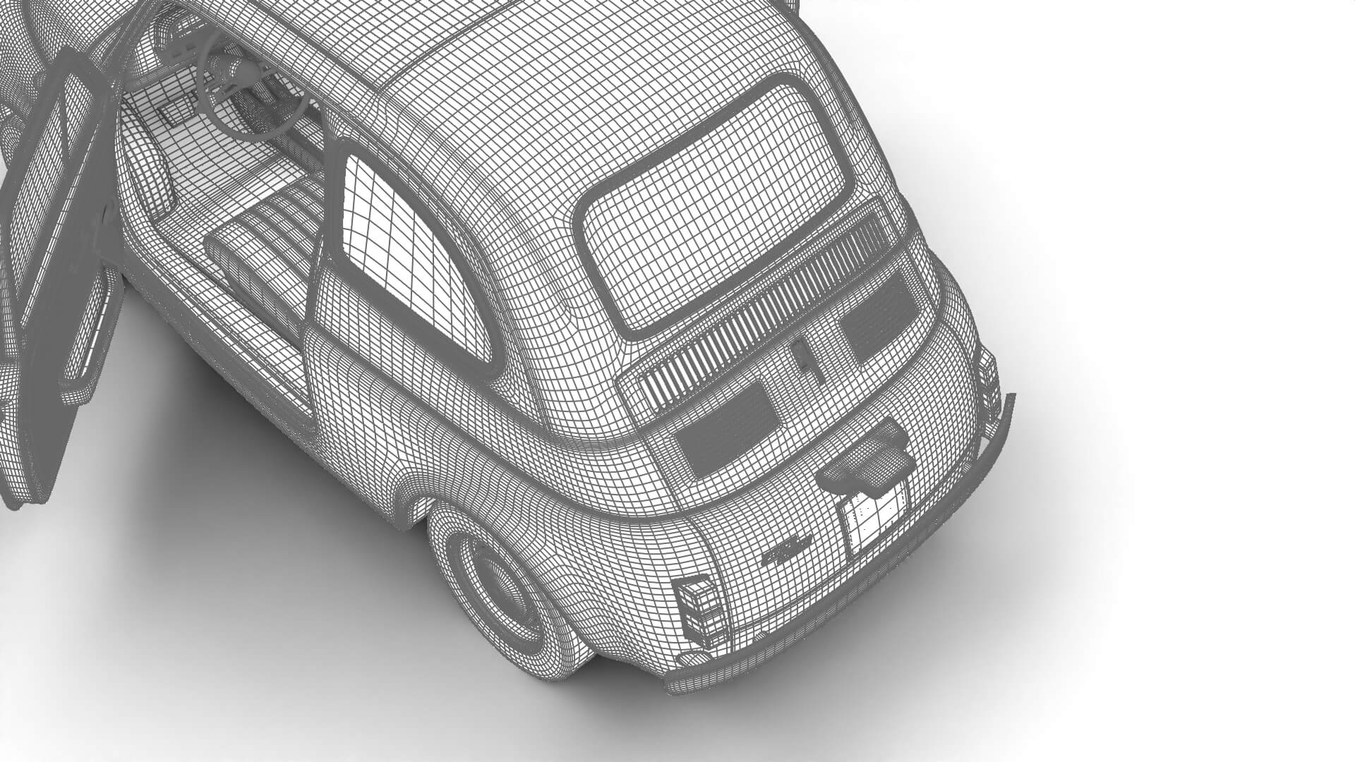 Fiat 500L 1969 HQ 3D Model
