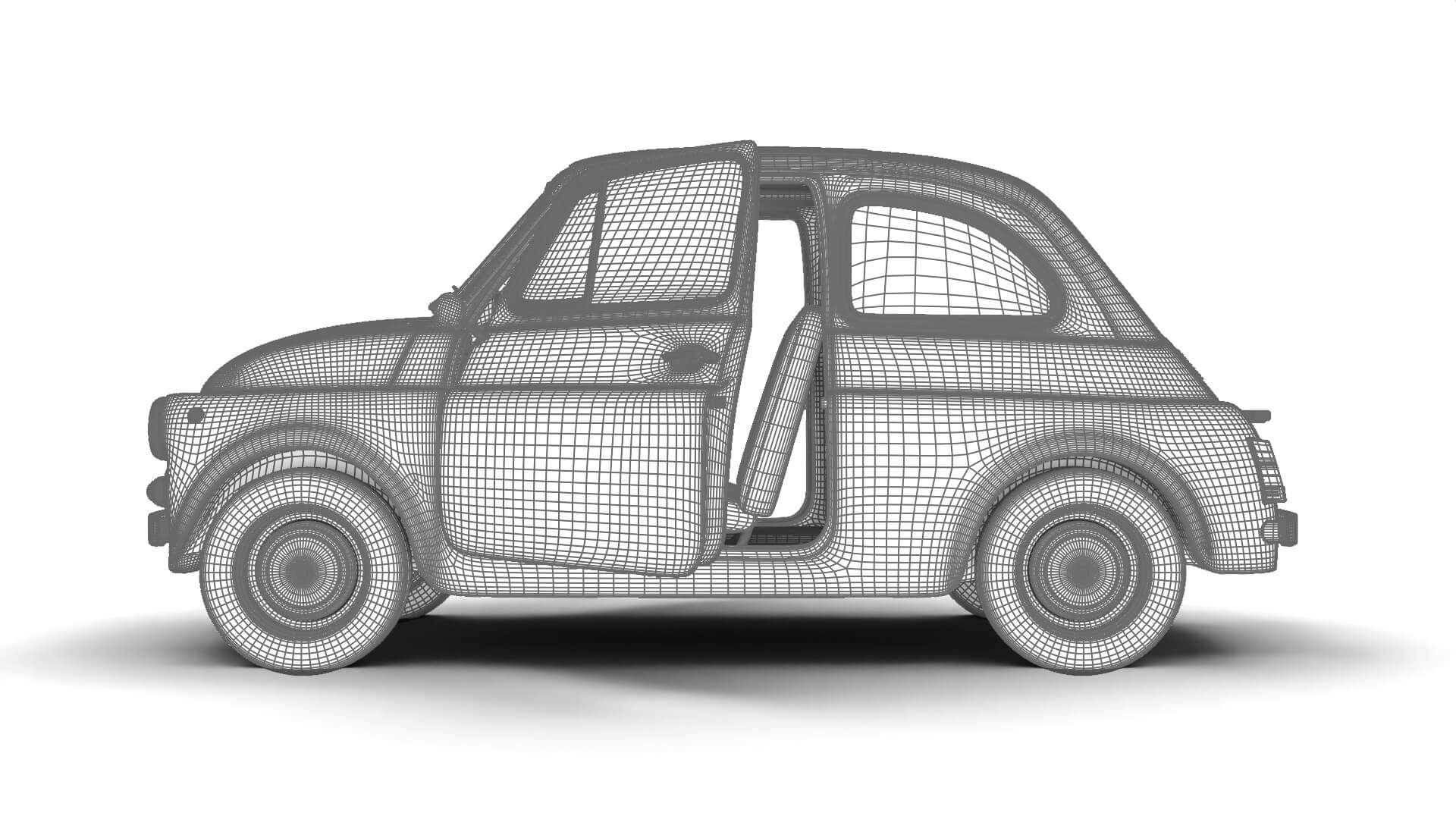Fiat 500L 1969 HQ 3D Model