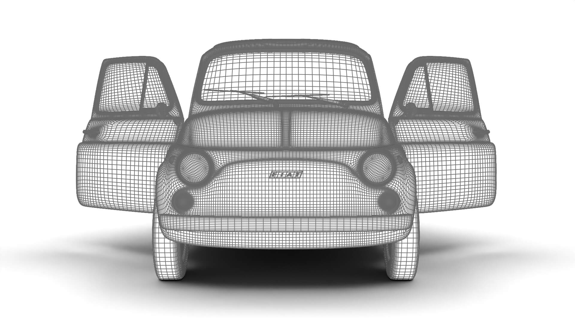 Fiat 500L 1969 HQ 3D Model