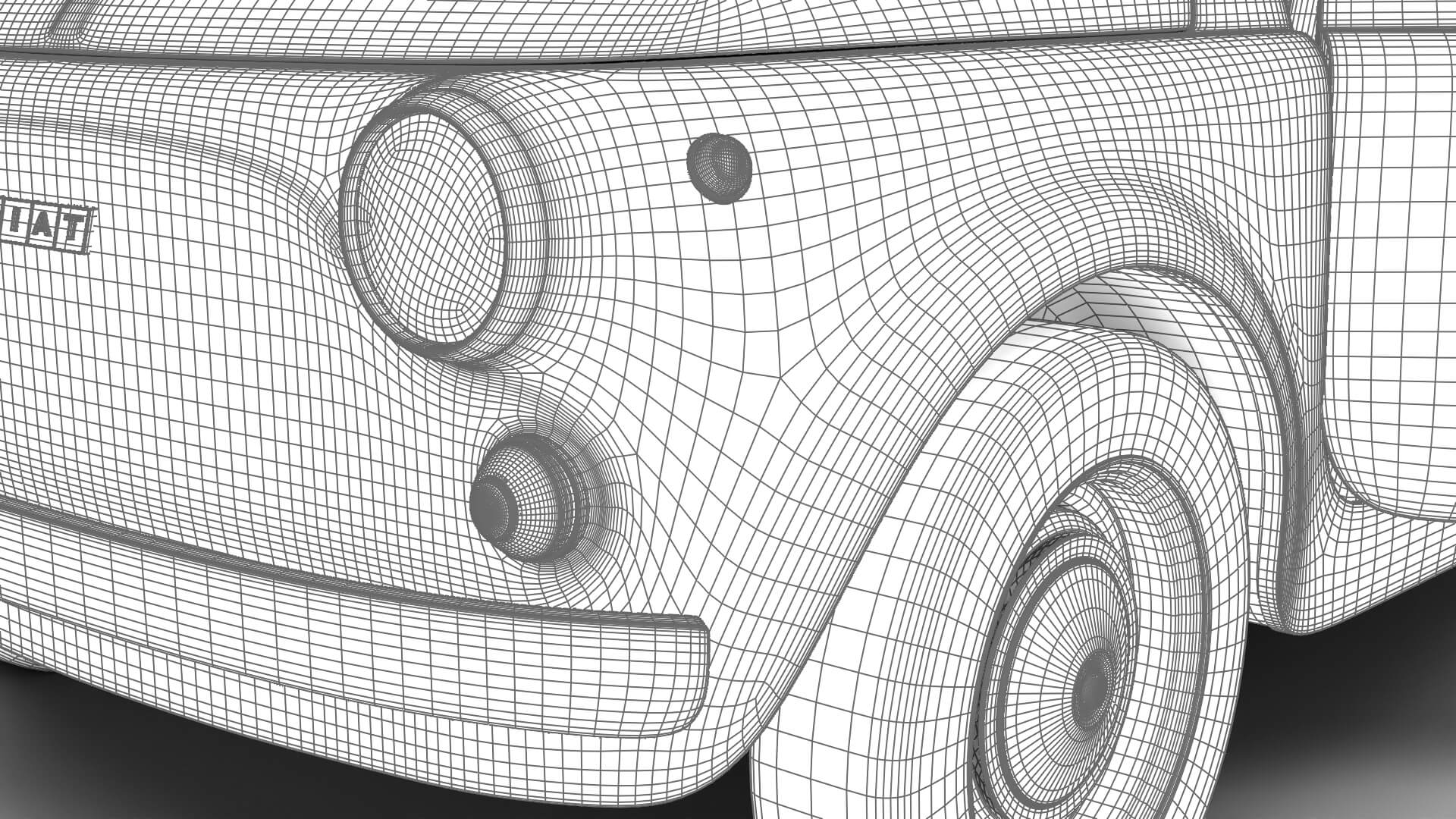 Fiat 500L 1969 HQ 3D Model
