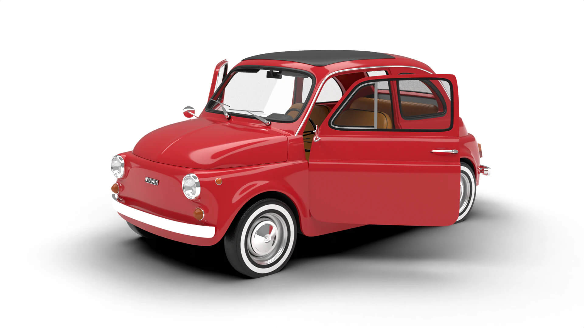 Fiat 500L 1969 HQ 3D Model