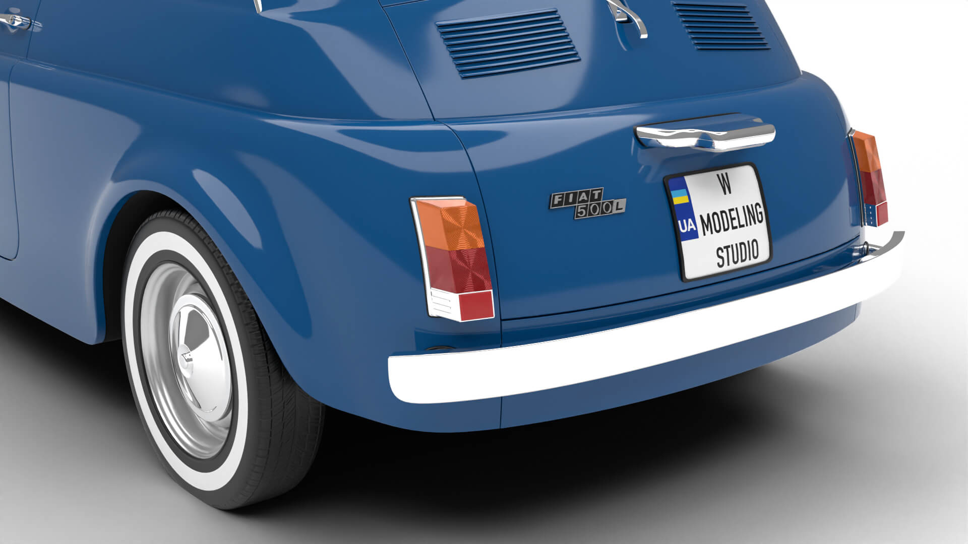 Fiat 500L 1969 3D Model
