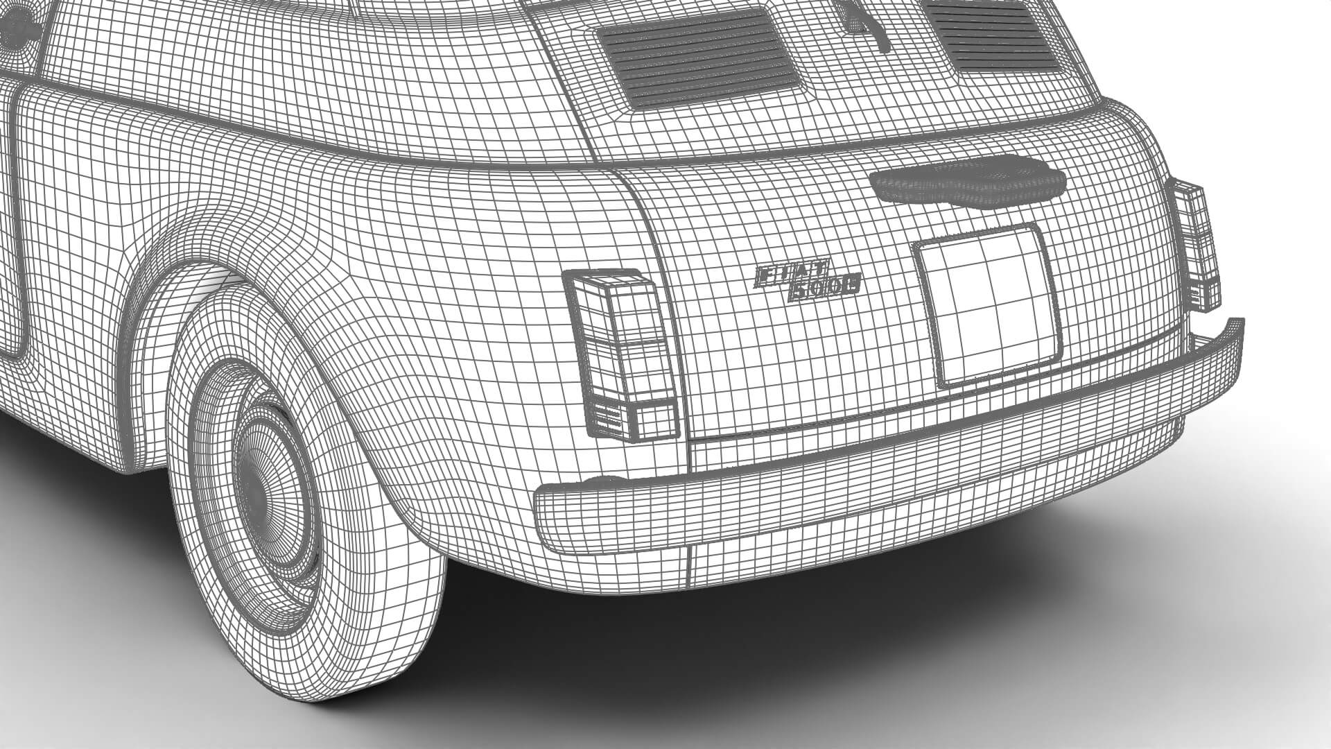 Fiat 500L 1969 3D Model