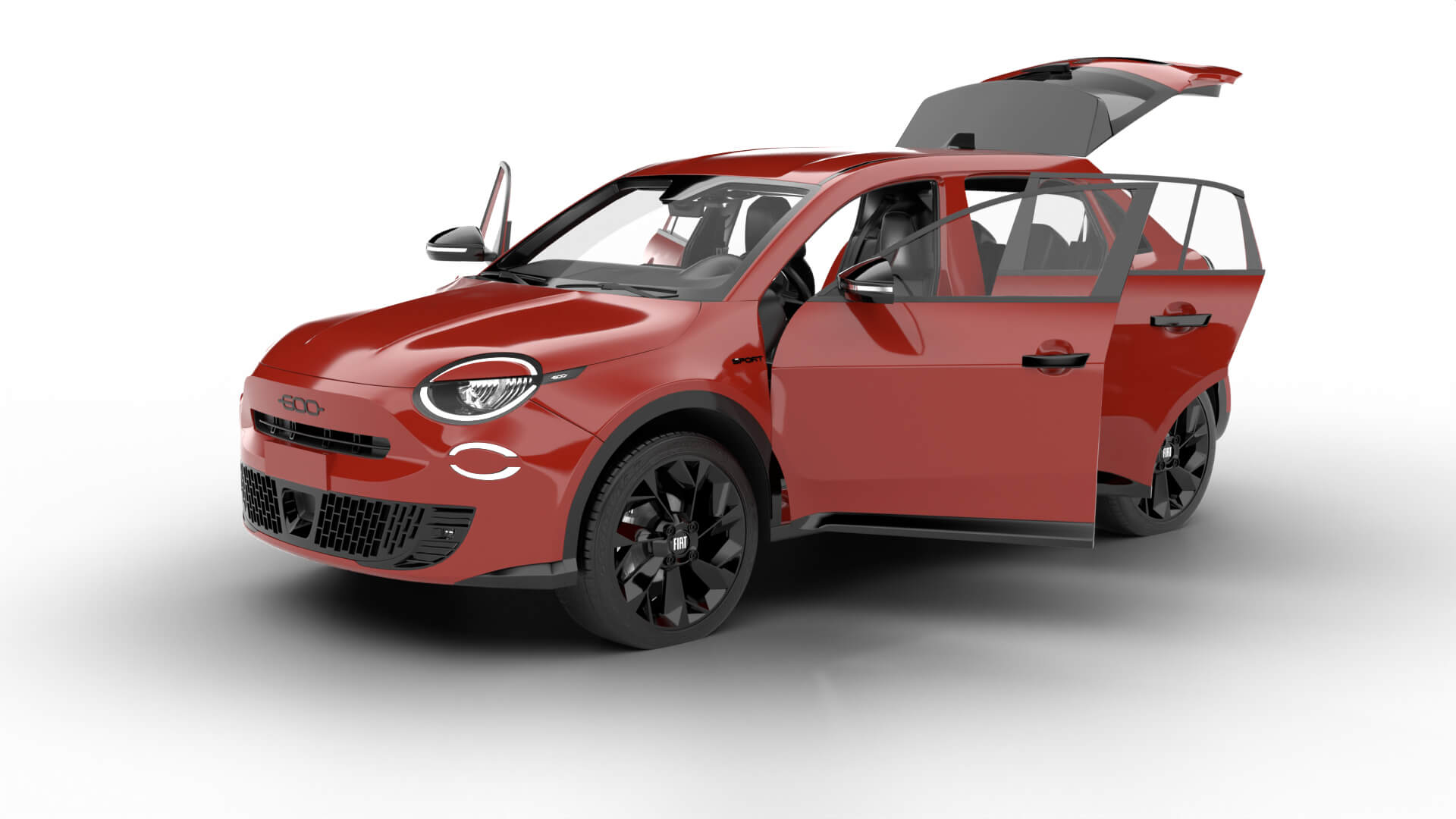 Fiat 600 Sport 2024 HQ 3D Model