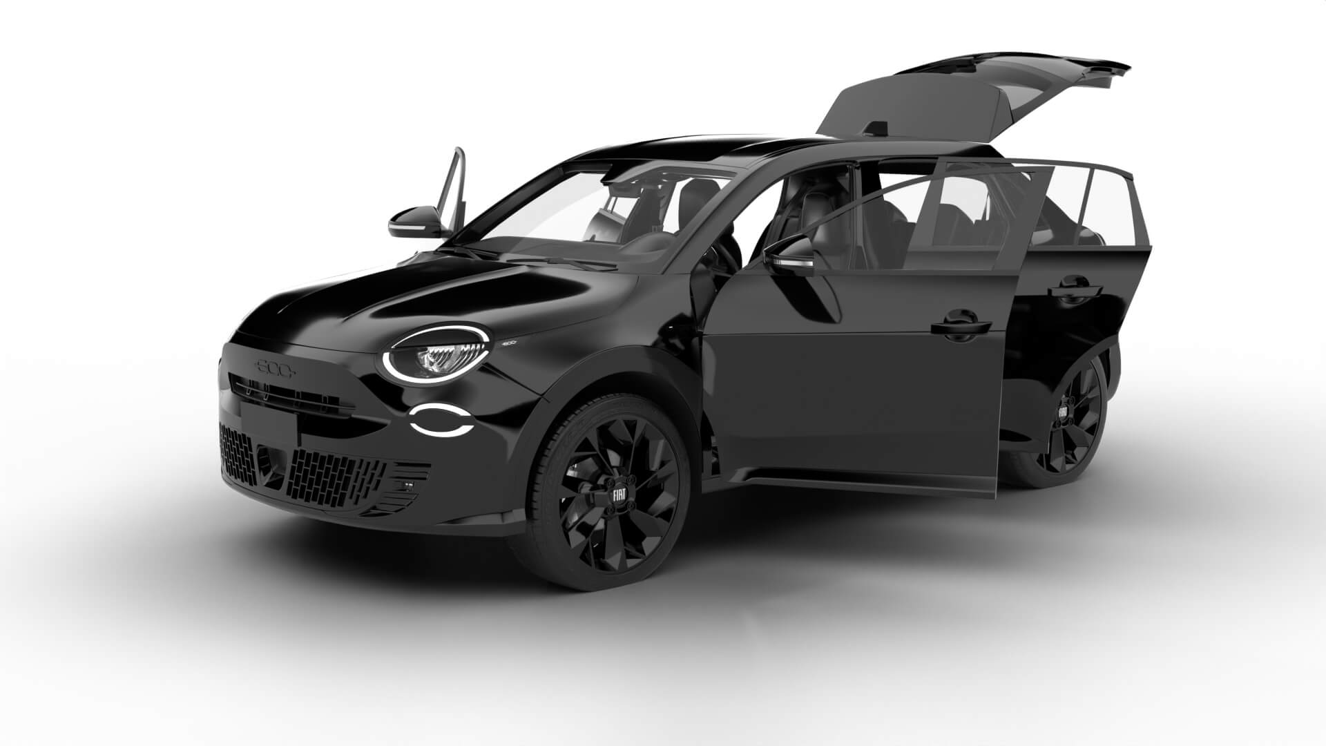 Fiat 600 Sport 2024 HQ 3D Model