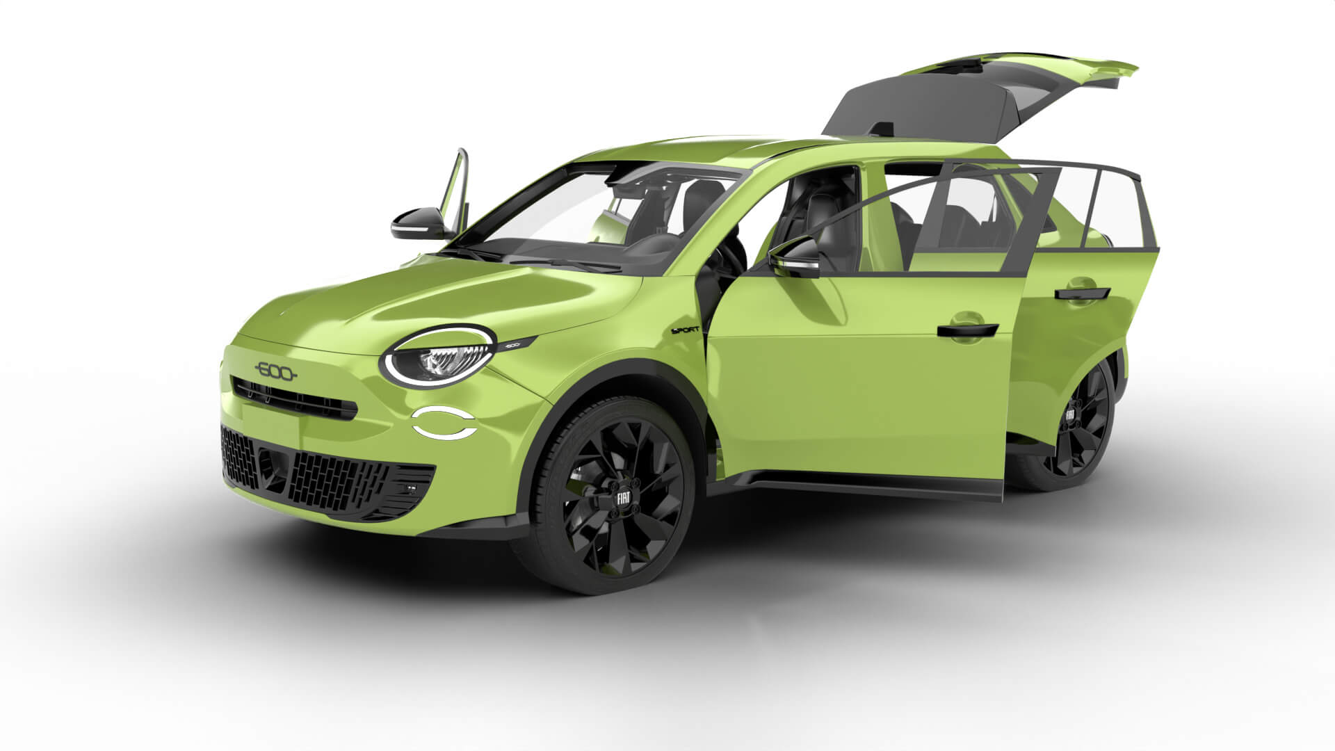 Fiat 600 Sport 2024 HQ 3D Model