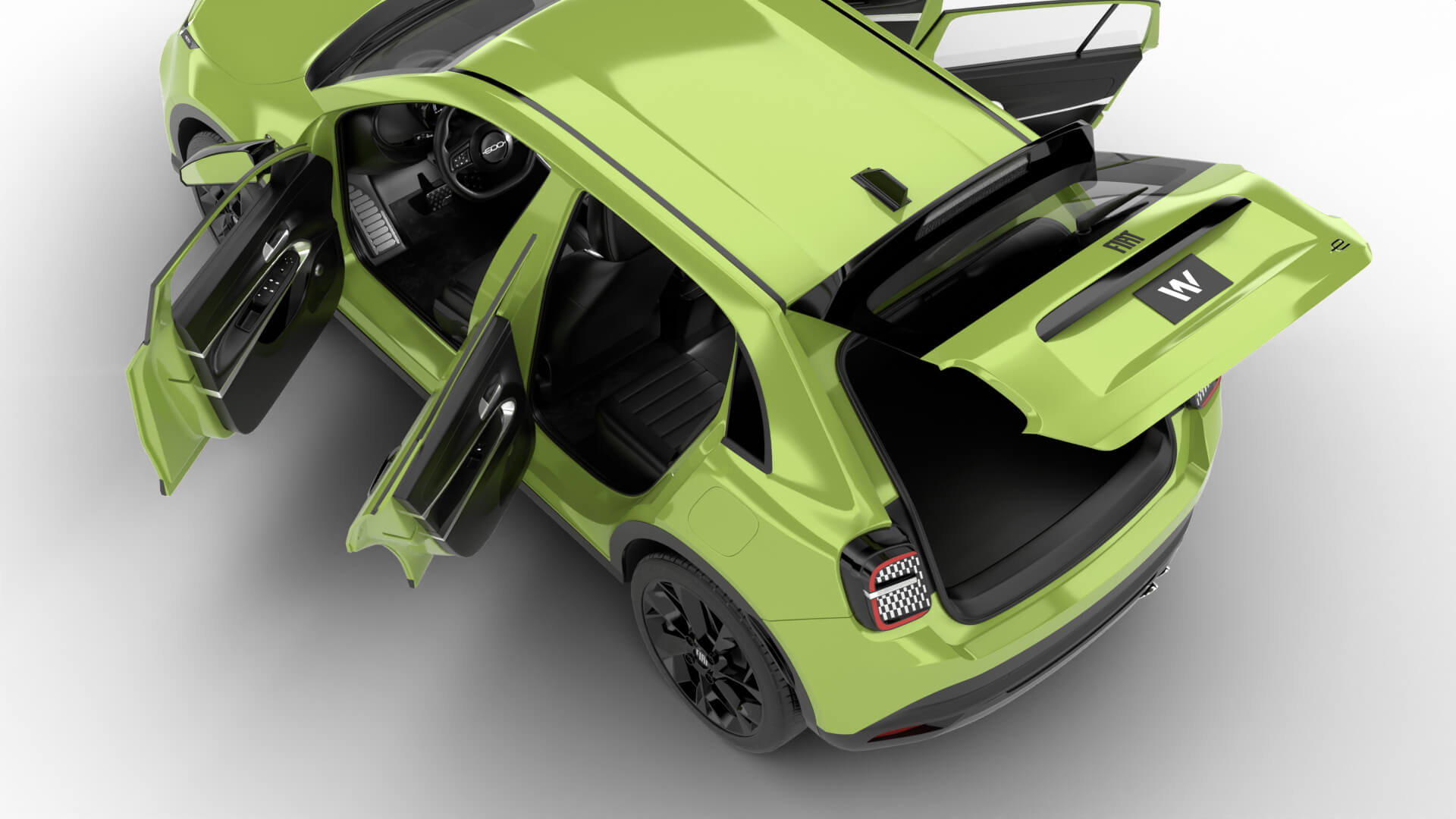Fiat 600 Sport 2024 HQ 3D Model