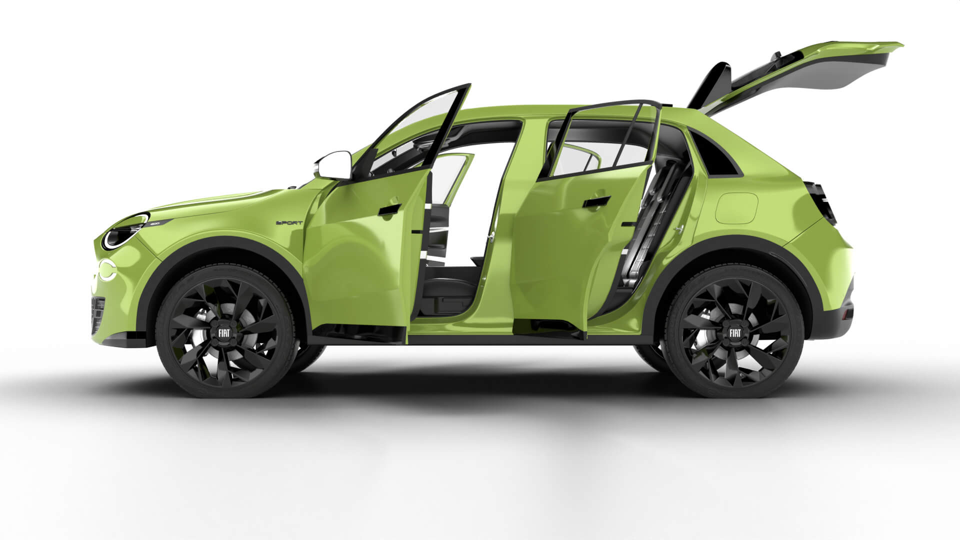 Fiat 600 Sport 2024 HQ 3D Model