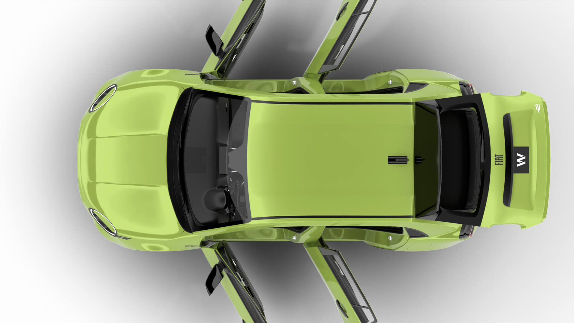 Fiat 600 Sport 2024 HQ 3D Model