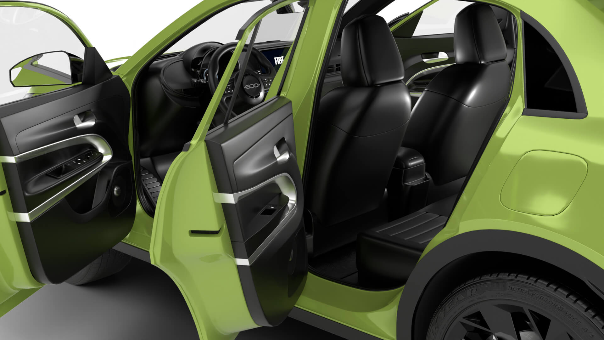 Fiat 600 Sport 2024 HQ 3D Model