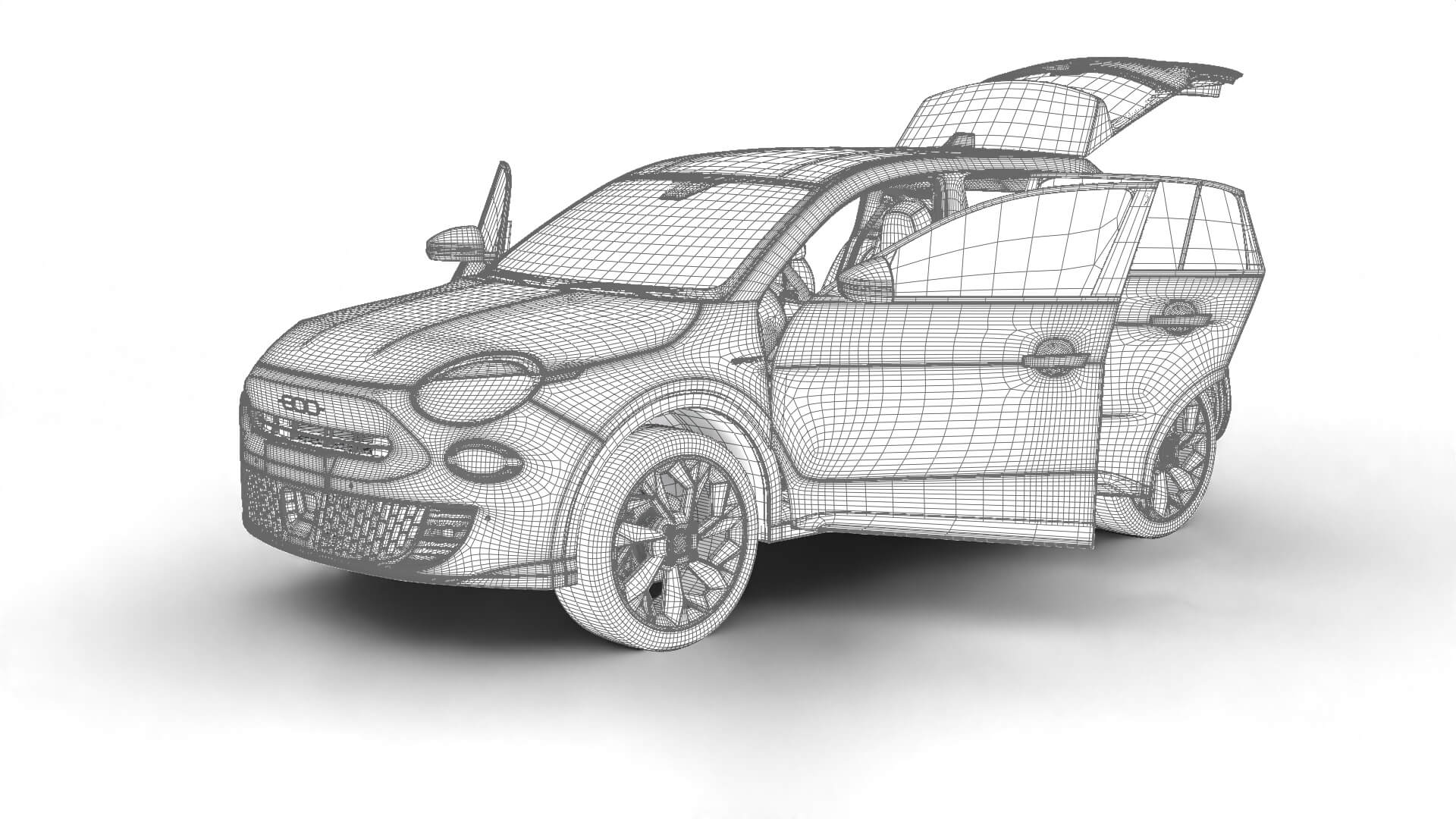 Fiat 600 Sport 2024 HQ 3D Model