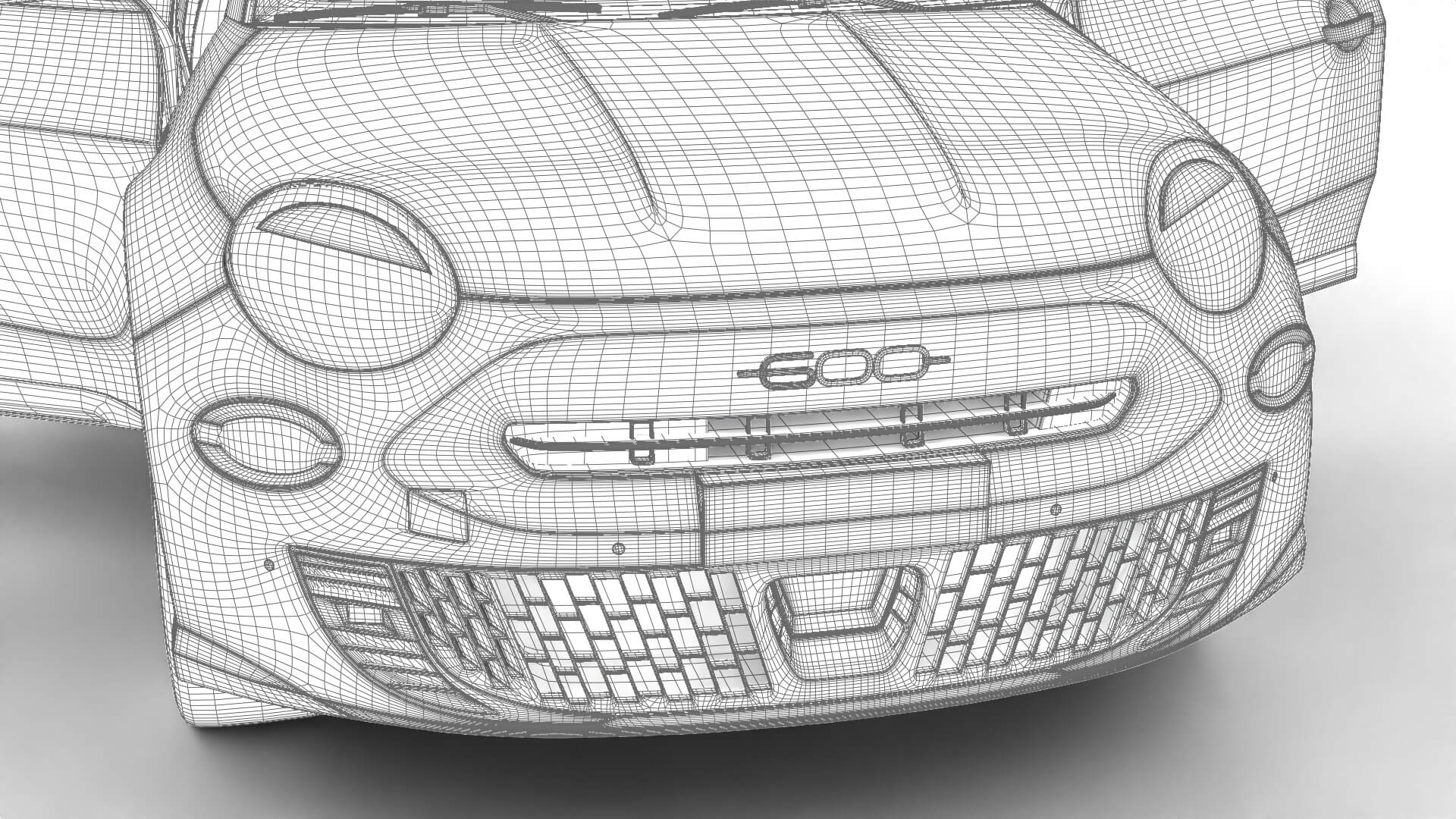 Fiat 600 Sport 2024 HQ 3D Model