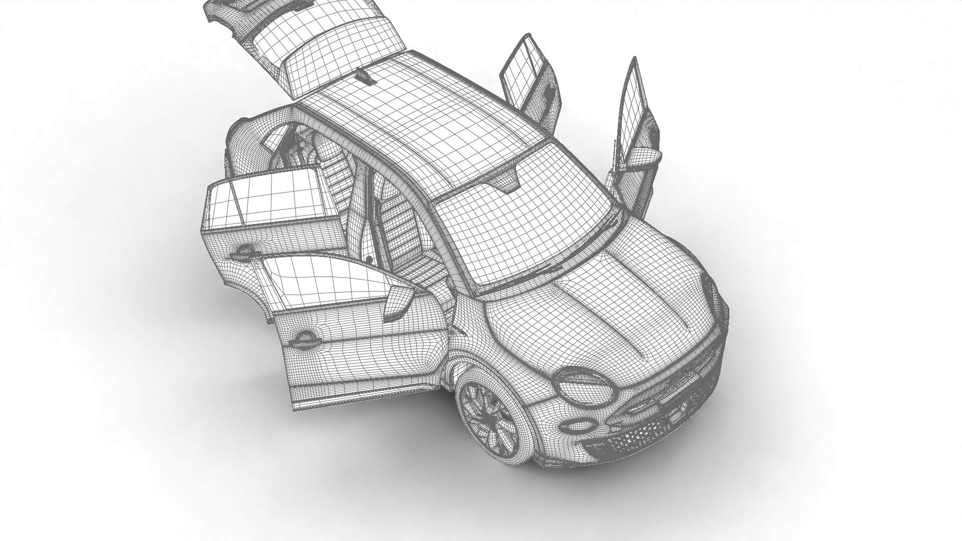 Fiat 600 Sport 2024 HQ 3D Model