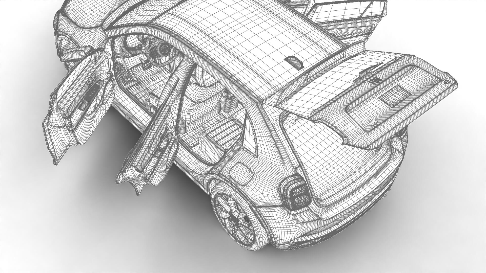 Fiat 600 Sport 2024 HQ 3D Model