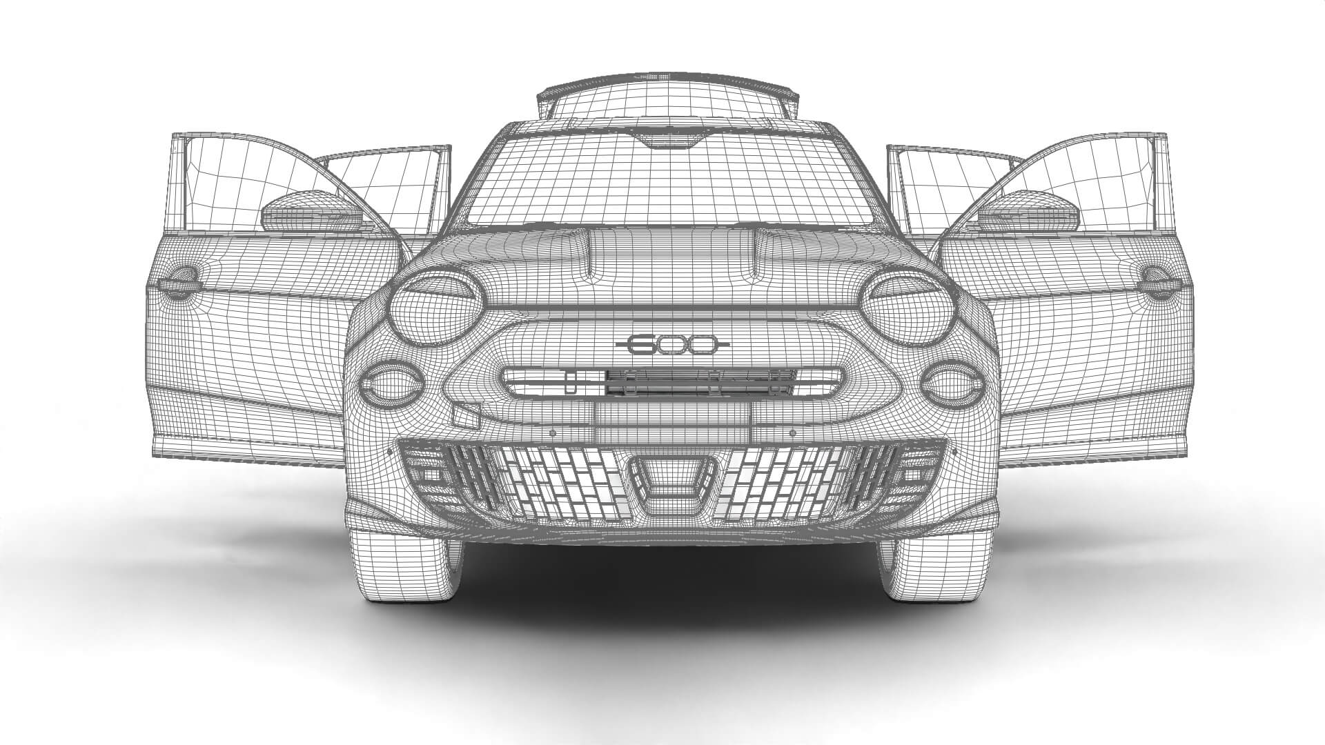 Fiat 600 Sport 2024 HQ 3D Model