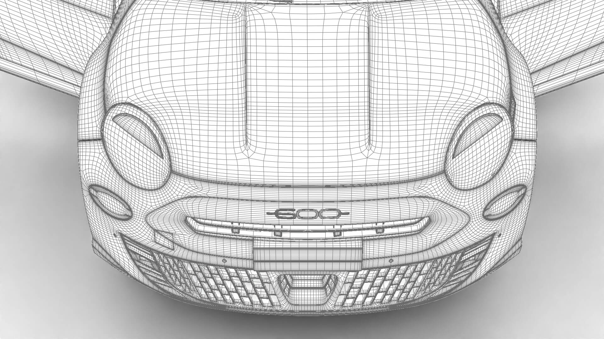 Fiat 600 Sport 2024 HQ 3D Model