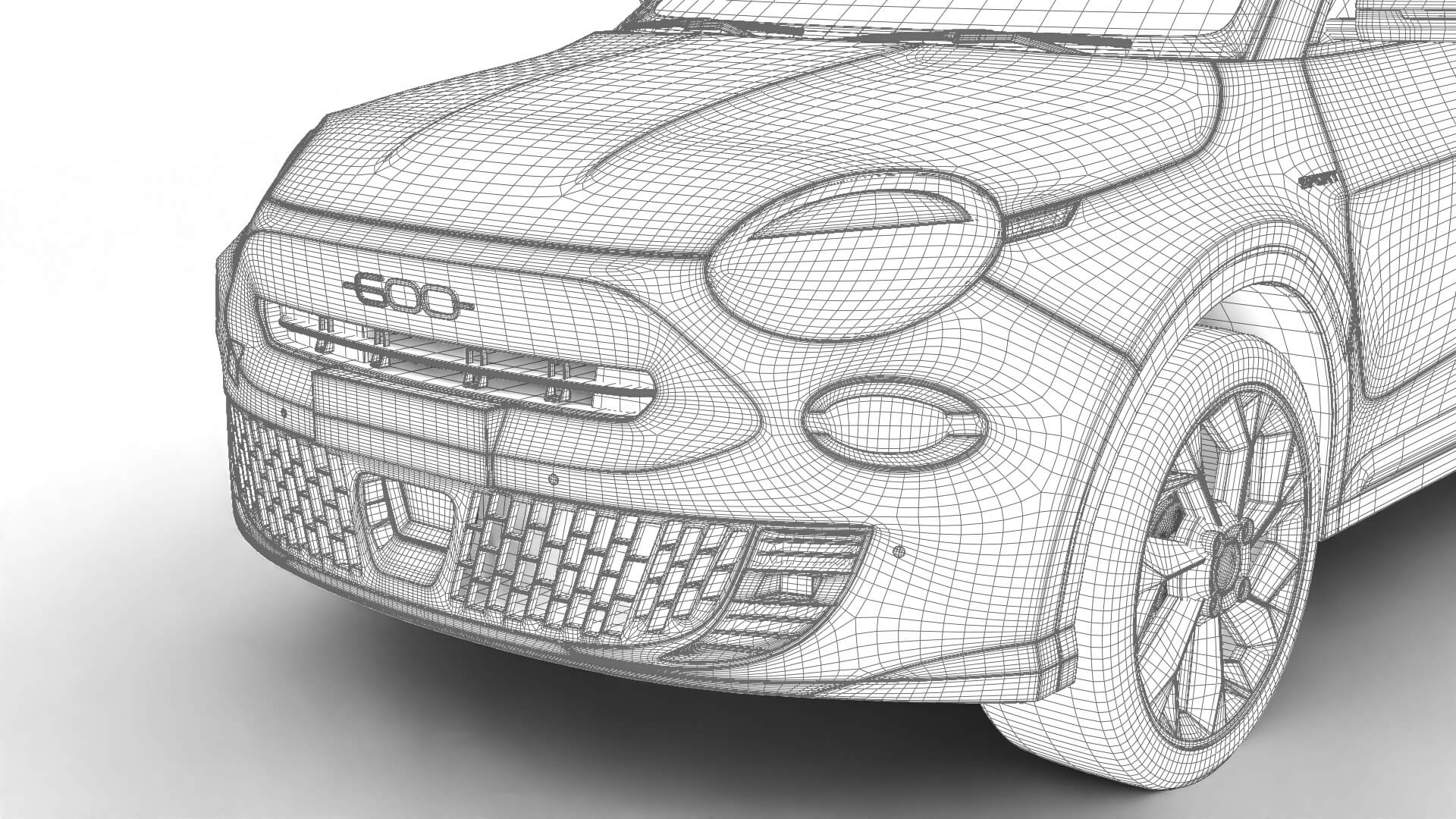 Fiat 600 Sport 2024 3D Model