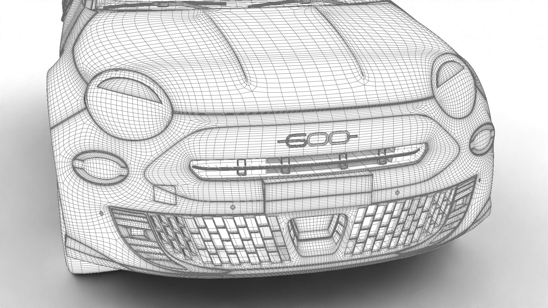 Fiat 600 Sport 2024 3D Model