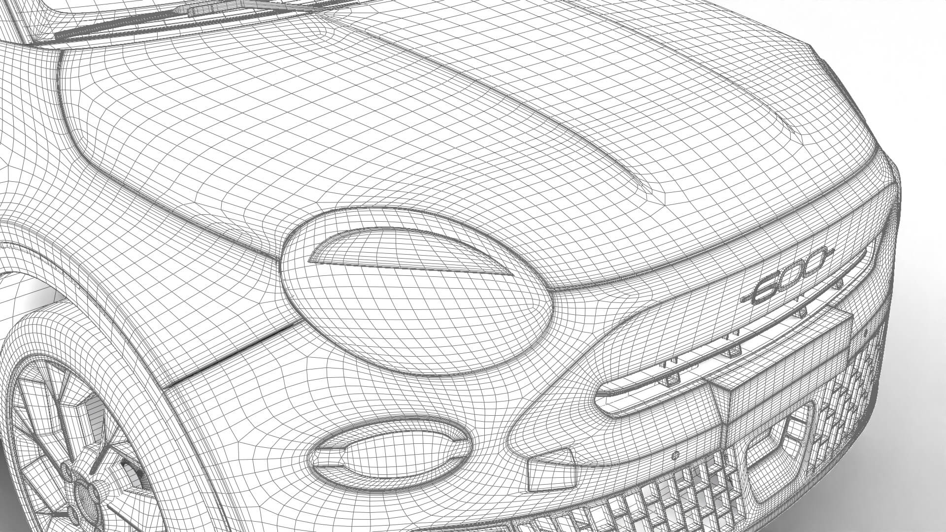 Fiat 600 Sport 2024 3D Model