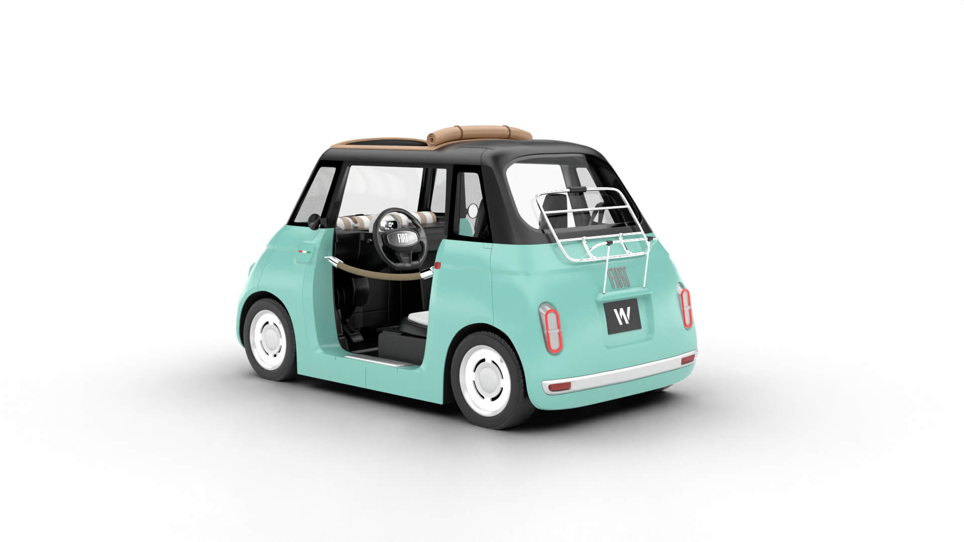 Fiat Topolino Dolcevita 2025 HQ 3D Model