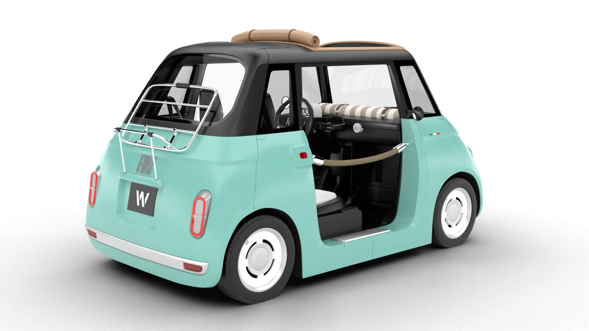 Fiat Topolino Dolcevita 2025 HQ 3D Model