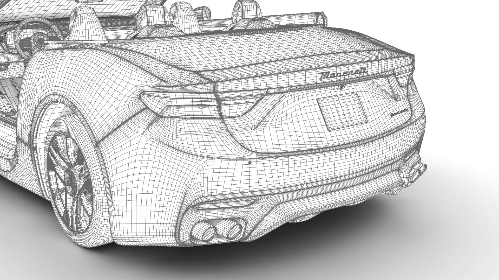 Maserati GranCabrio Modena 2025 HQ 3D Model