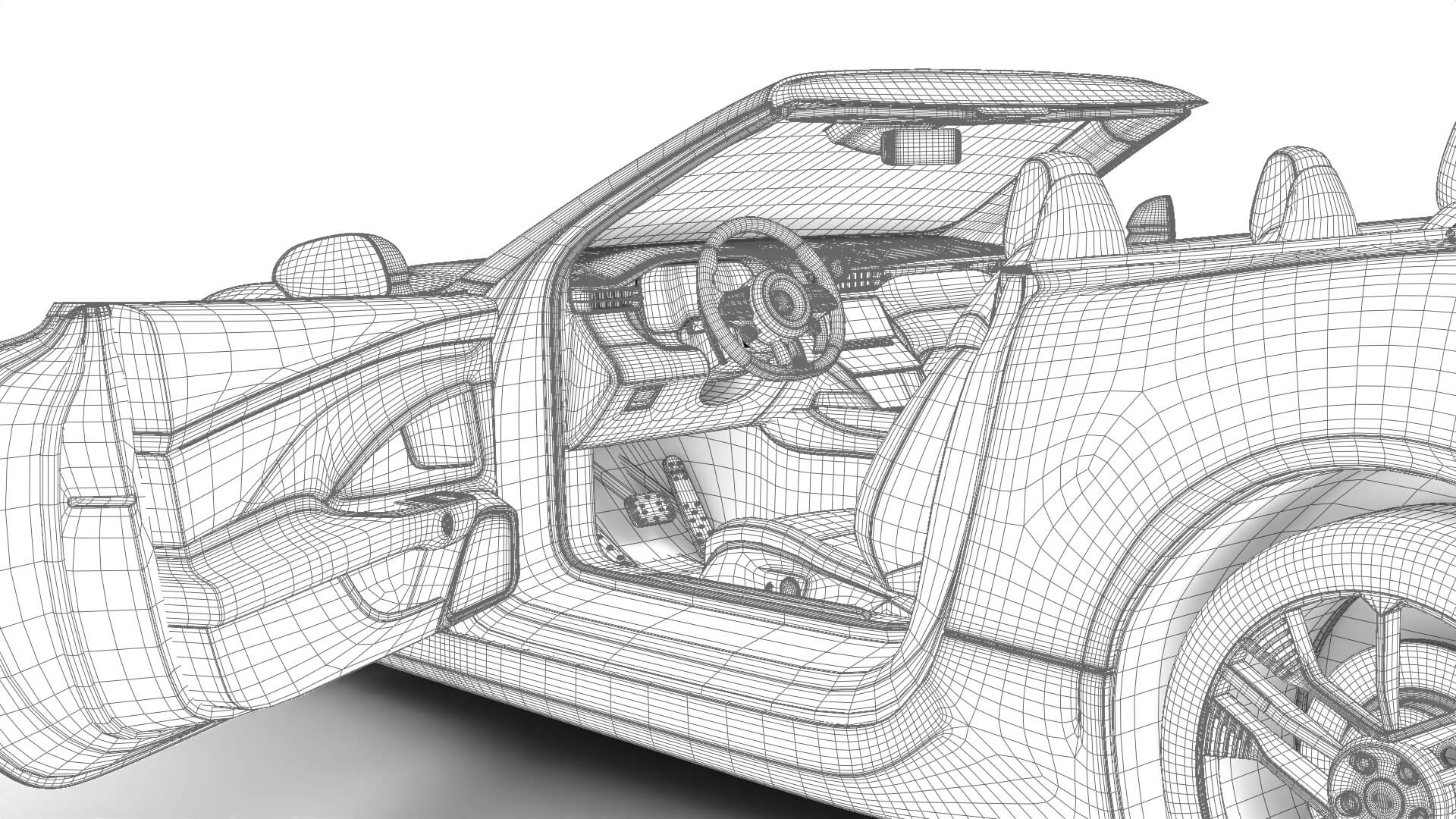 Maserati GranCabrio Modena 2025 HQ 3D Model