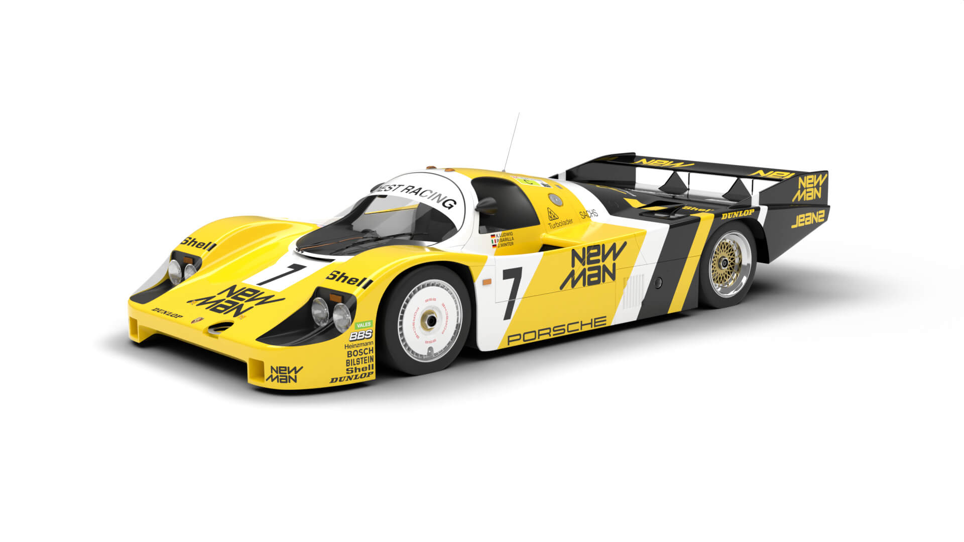 MOC 1982 Porsche 956 Group C Race Car Building Set – 323 Pieces, 8 Studs Wide (Compatible With LEGO)
