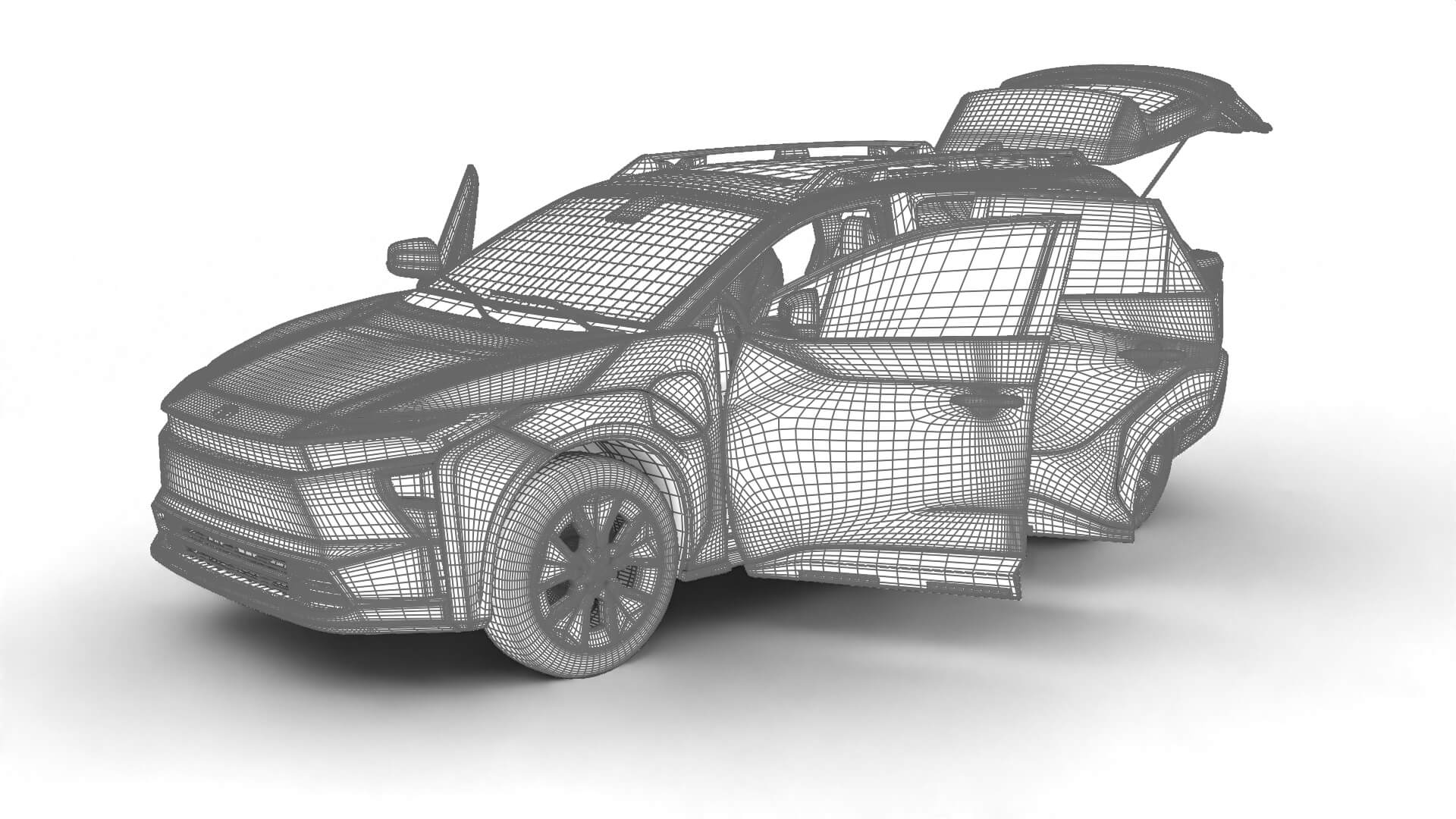 Toyota bZ Woodland 2026 HQ 3D Model