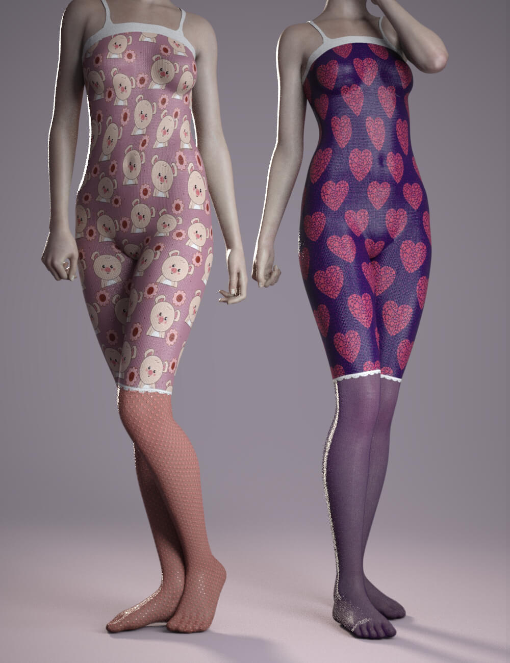 Wasabi Cute Catsuit for Genesis 8 Female and Genesis 9 3D Render, Digital Artwork by Wasabi