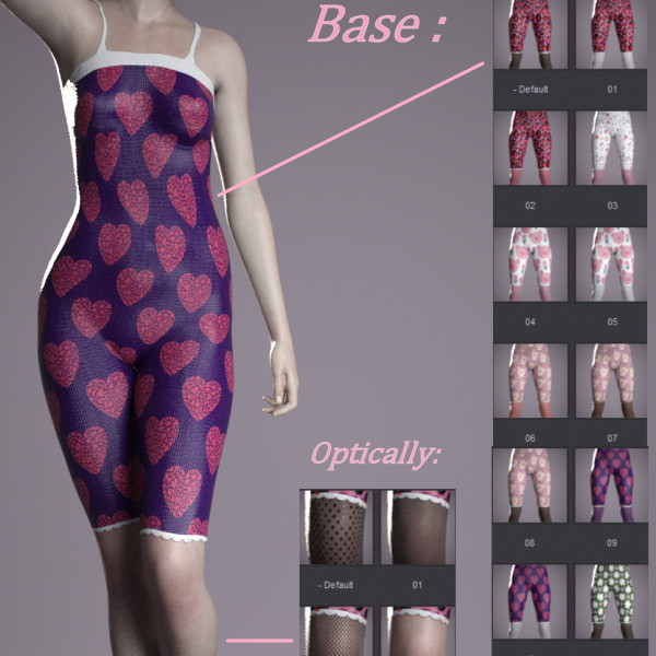 Wasabi Cute Catsuit for Genesis 8 Female and Genesis 9