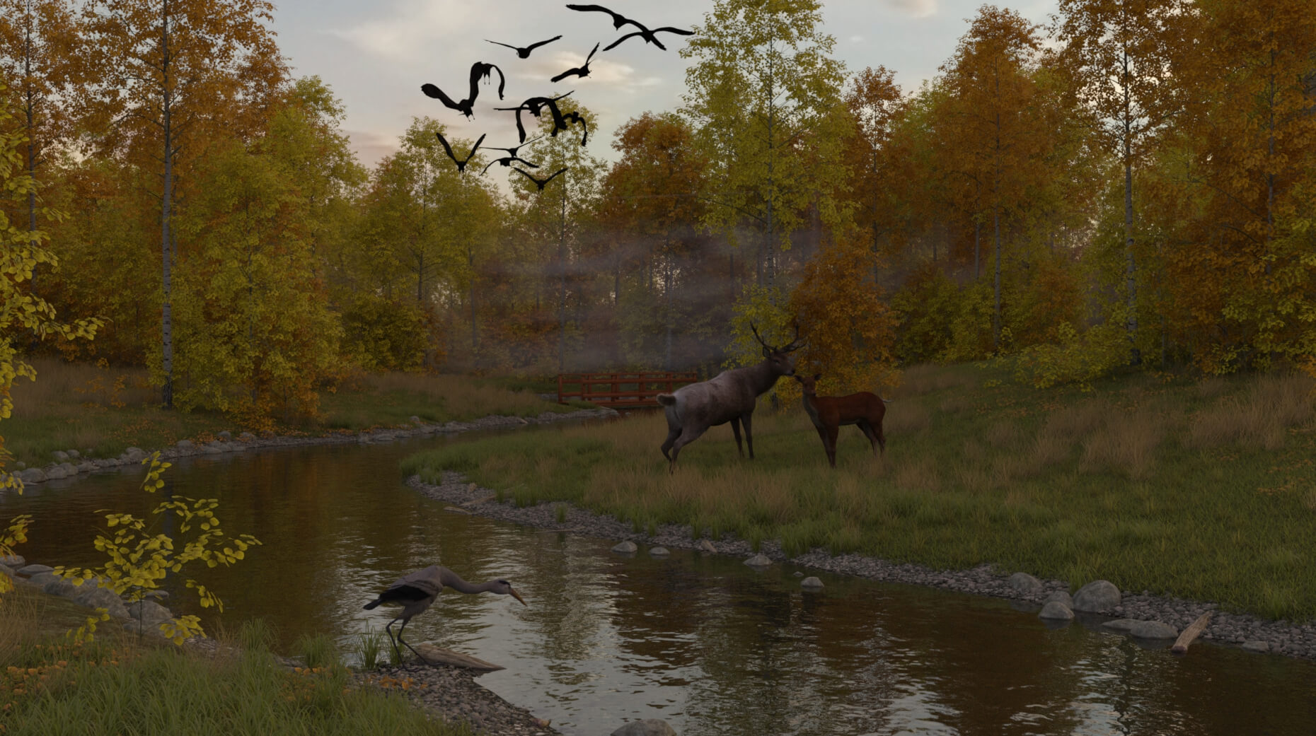 The River Crossing 3D Render, Digital Artwork by westcala1c