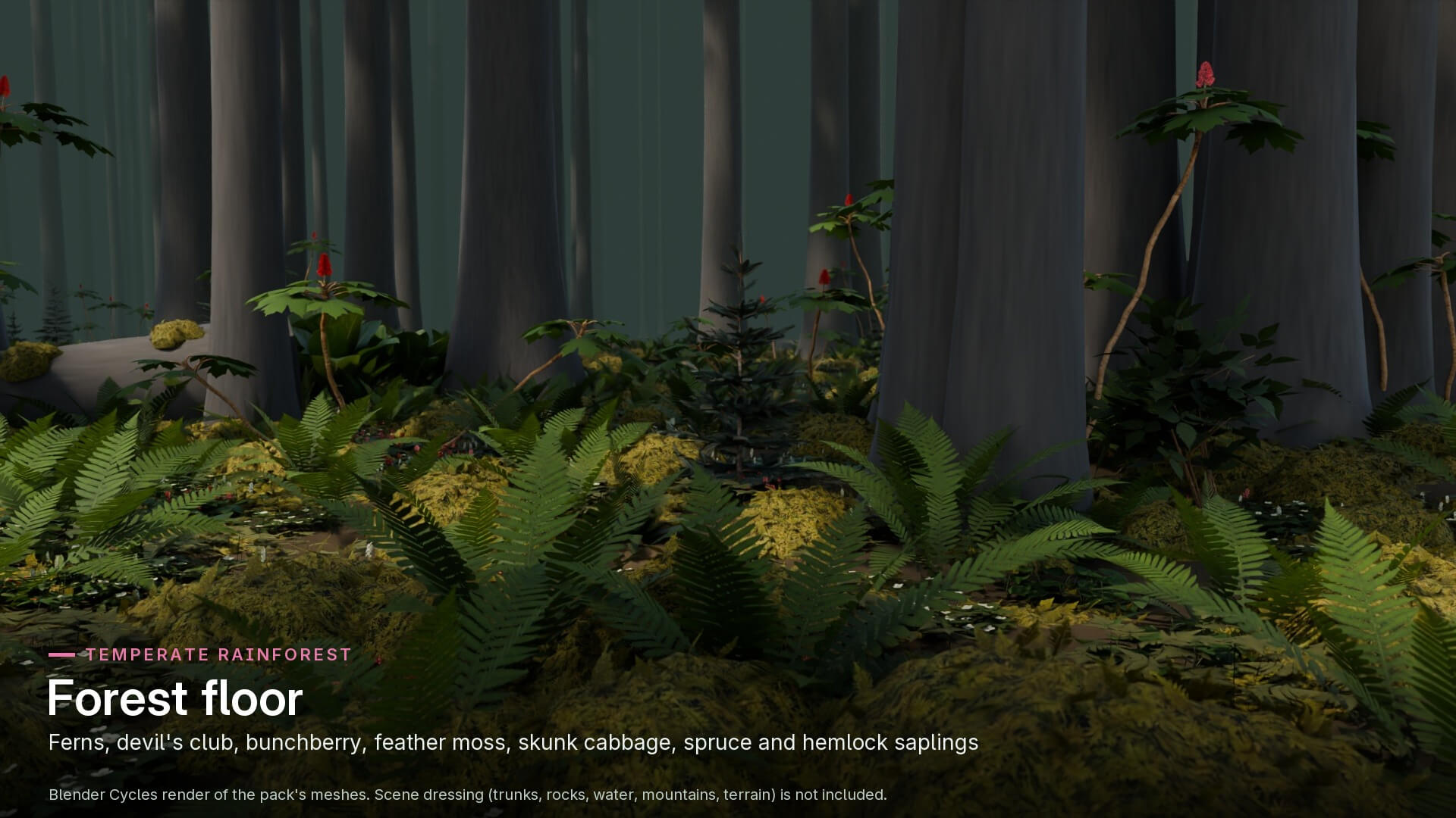 Alaska Foliage Pack 3D Model