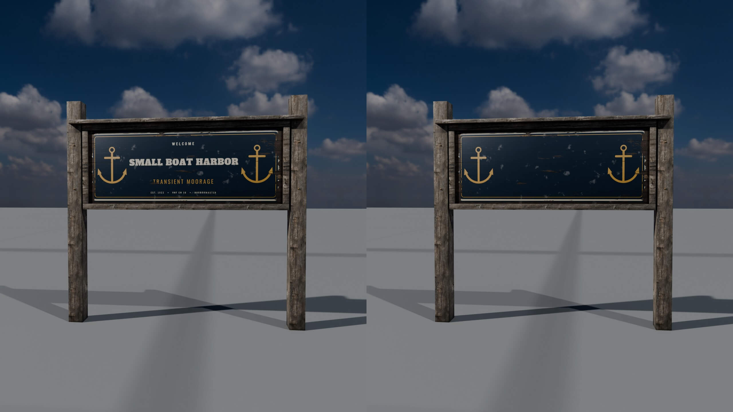 Fishing Harbor and Dock Props 3D Model