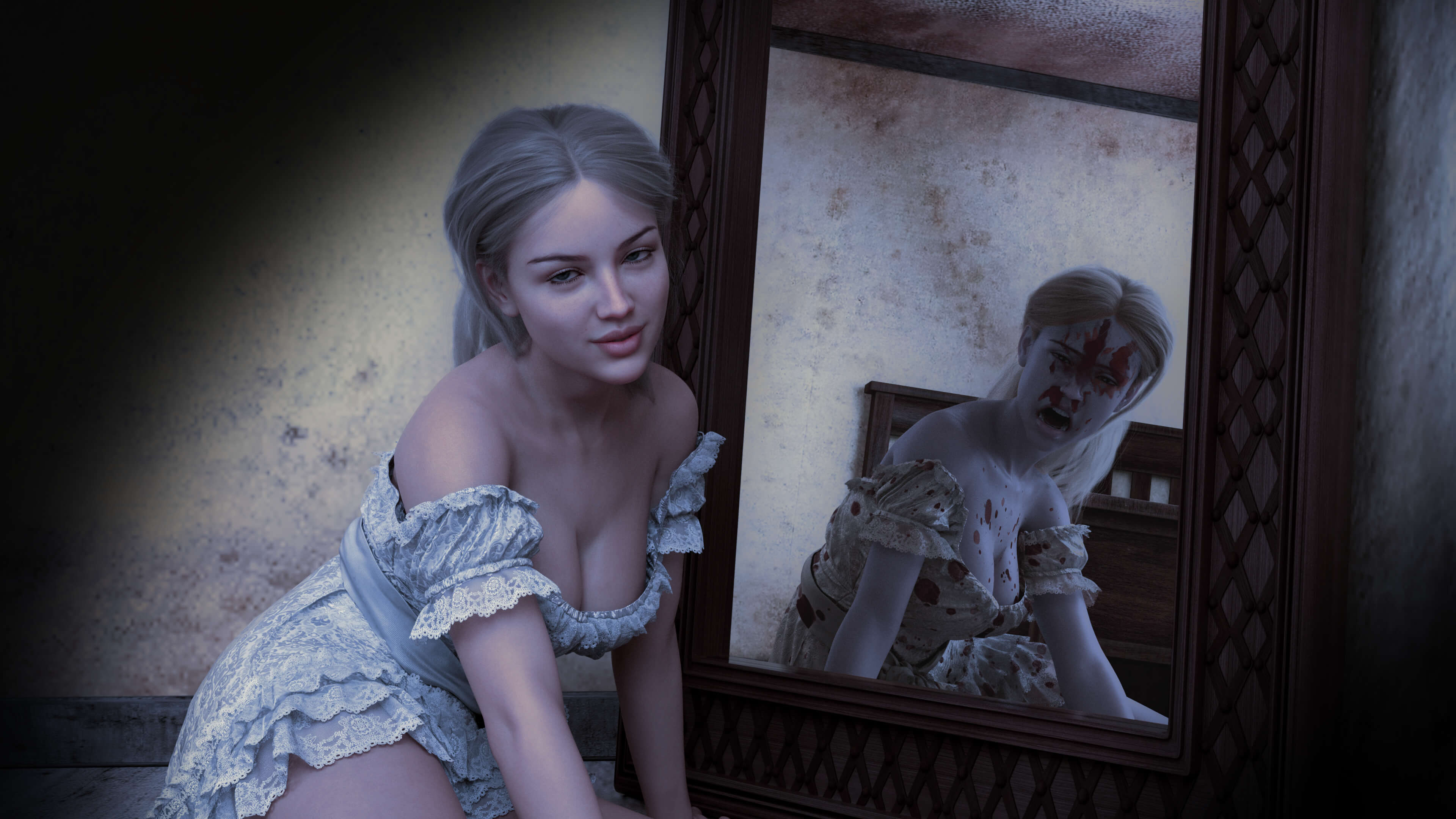Laylas Haunted Mirror 3D Render, Digital Artwork by wiebley