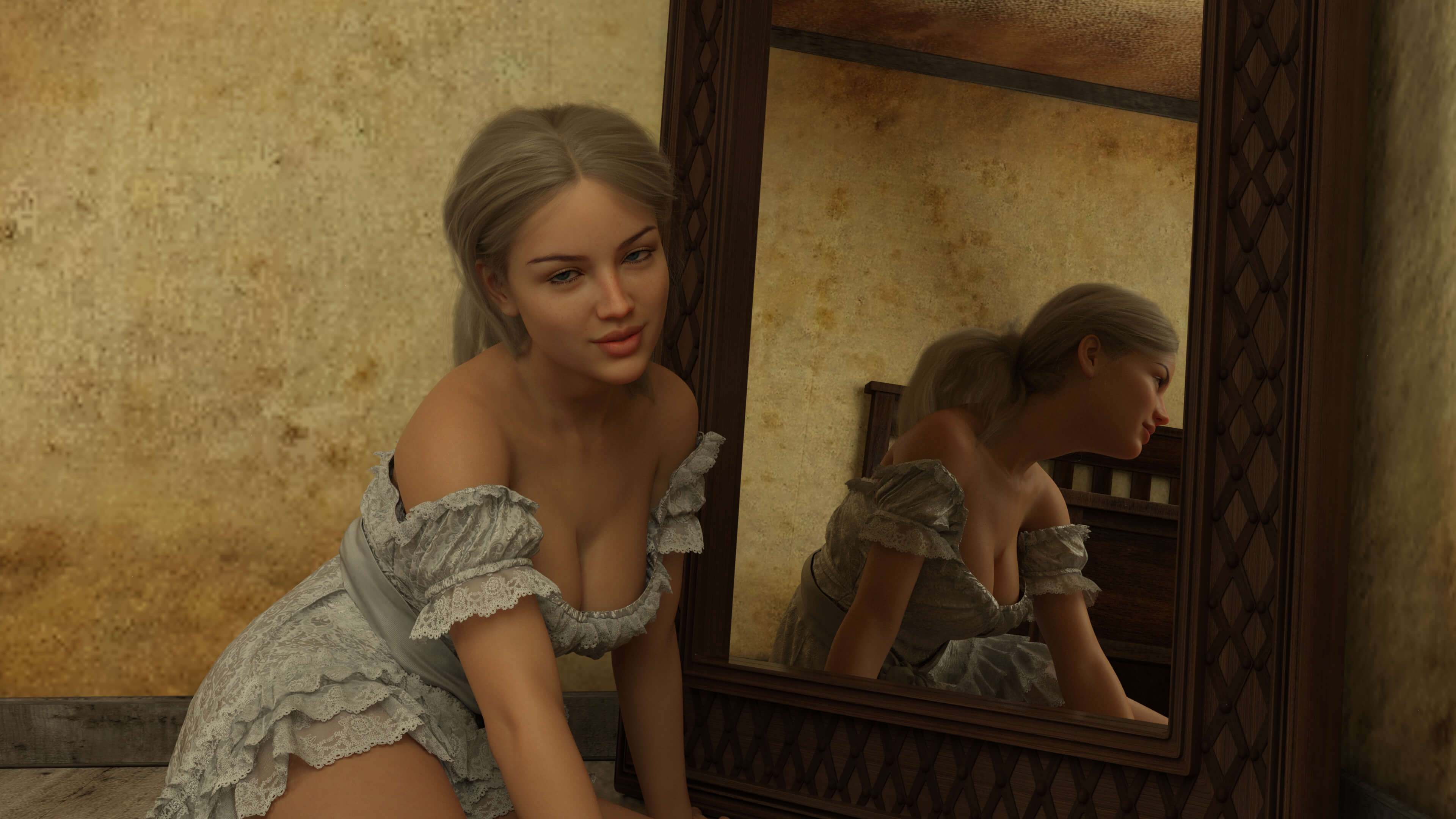 Laylas Haunted Mirror 3D Render, Digital Artwork by wiebley