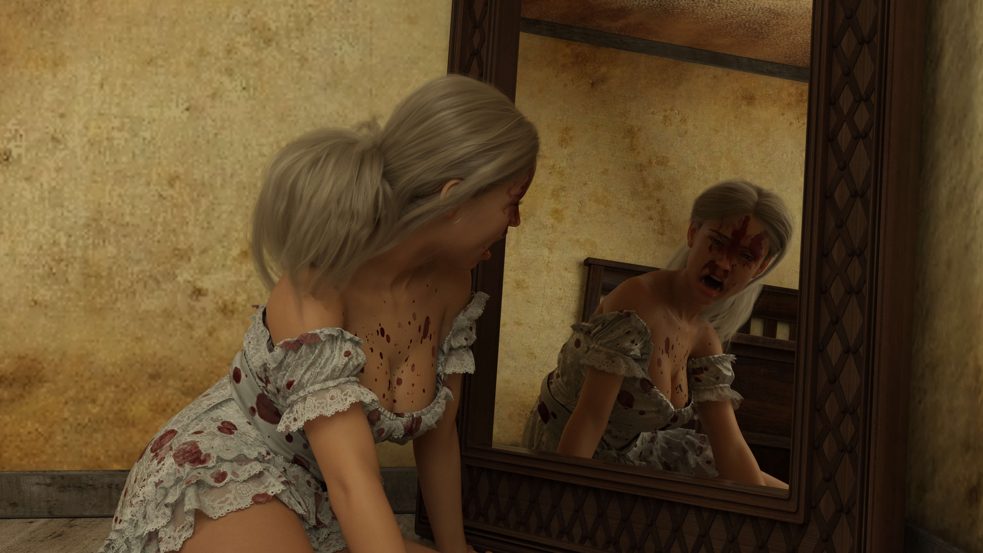 Laylas Haunted Mirror 3D Render, Digital Artwork by wiebley
