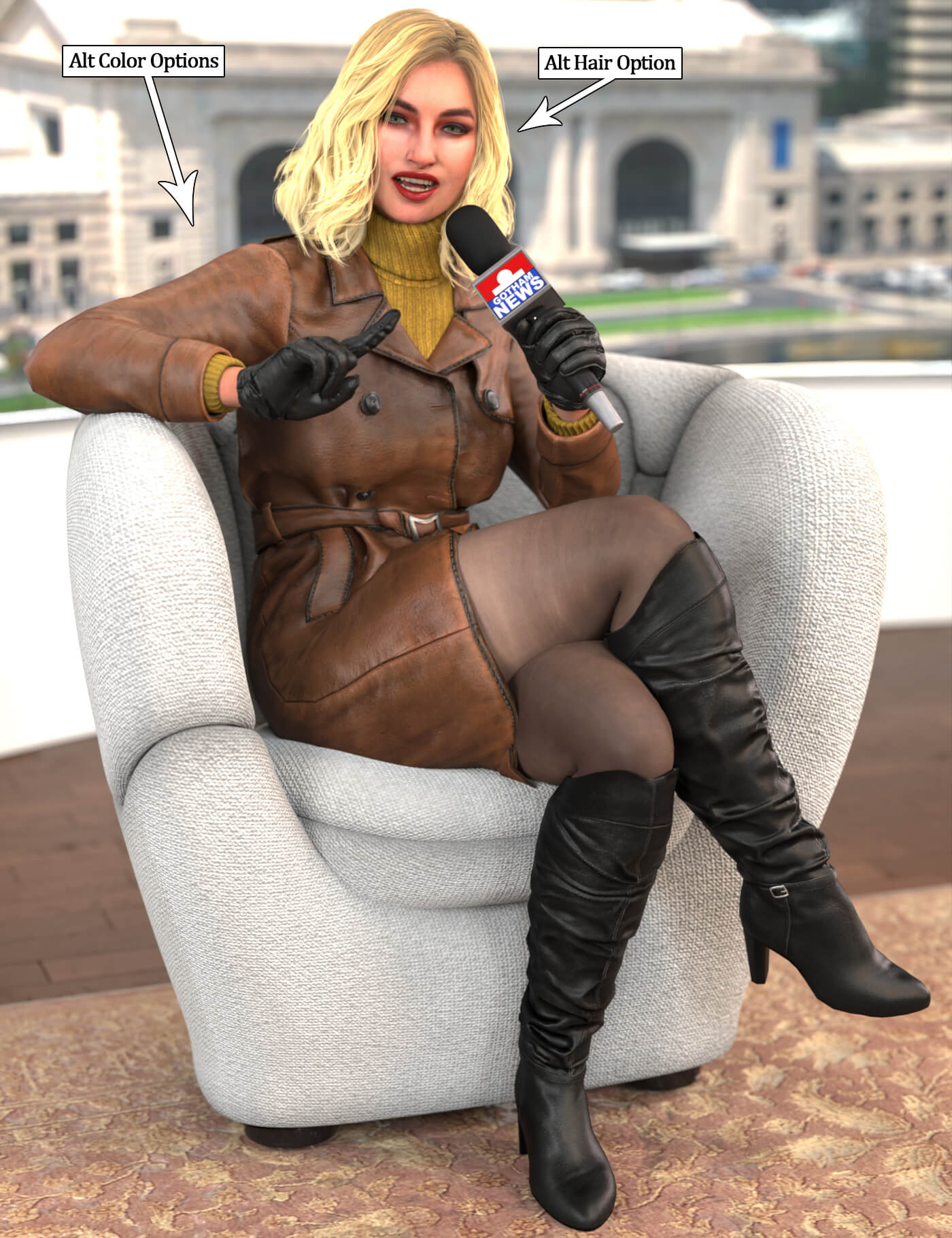 Reporter Vicki Vale for Genesis 9 Props Daz Content